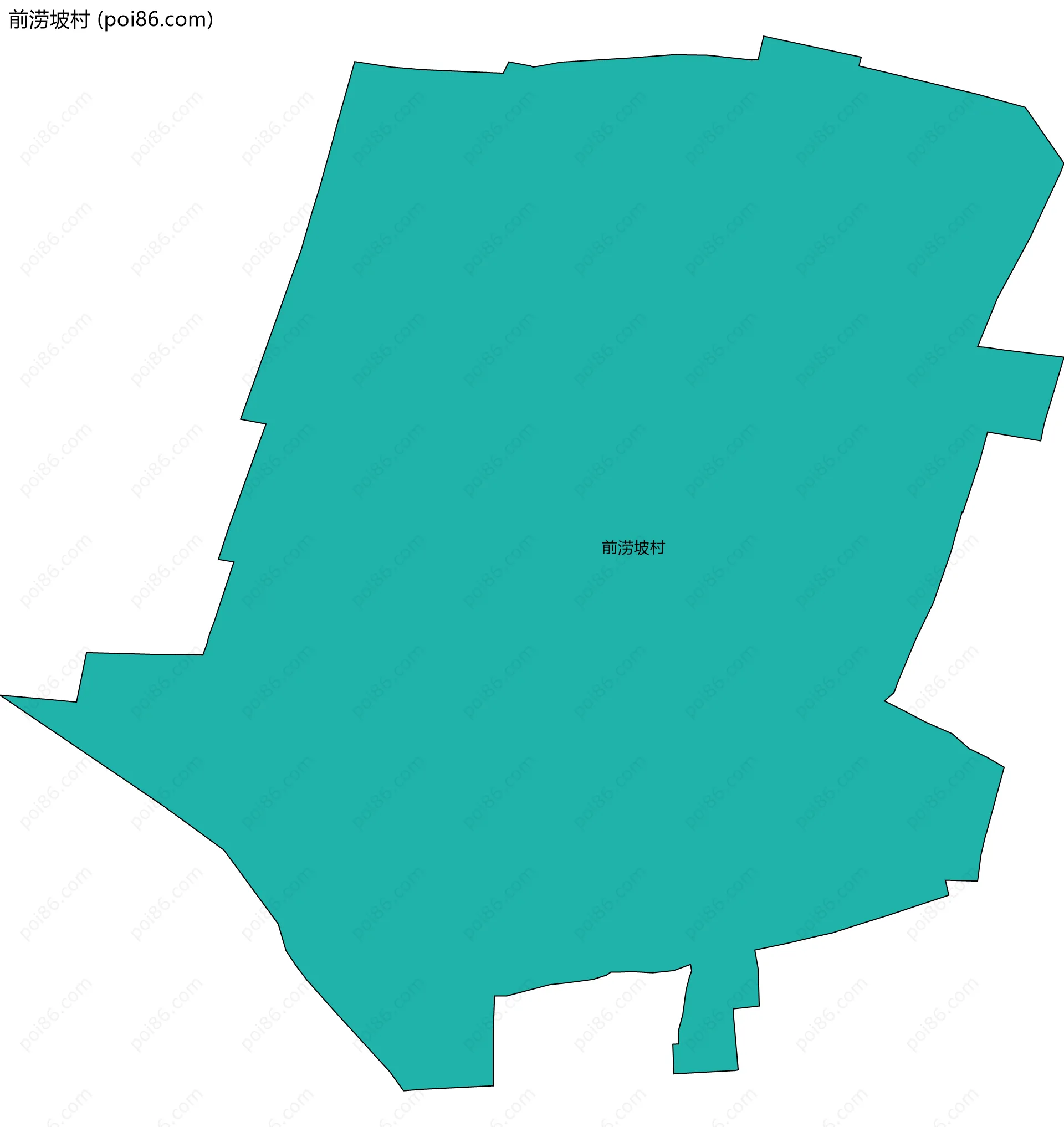 前涝坡村边界地图