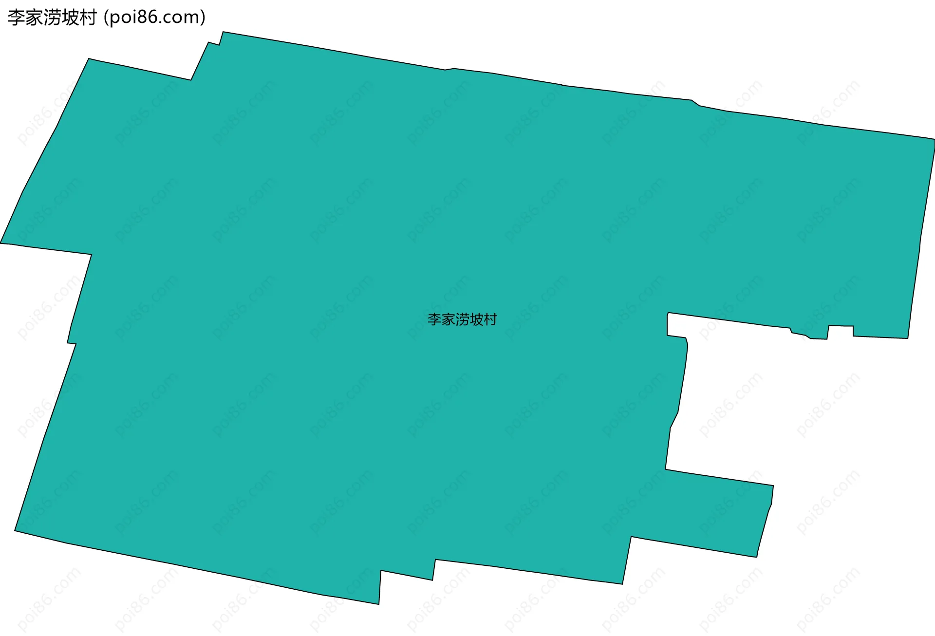 李家涝坡村边界地图