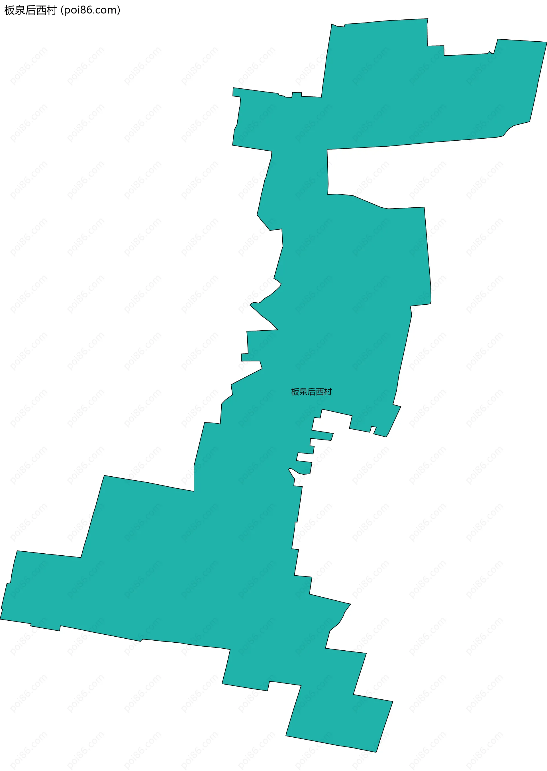 板泉后西村边界地图