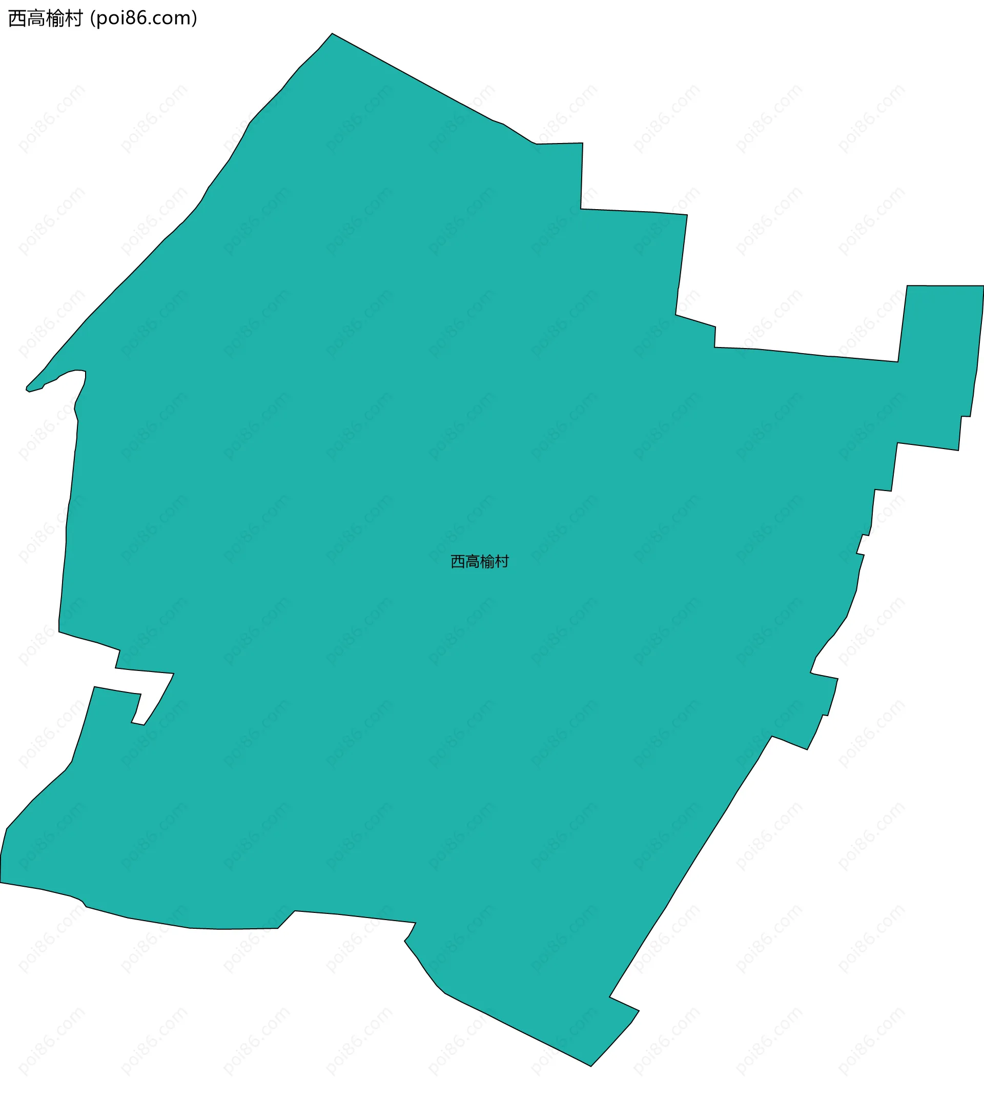 西高榆村边界地图