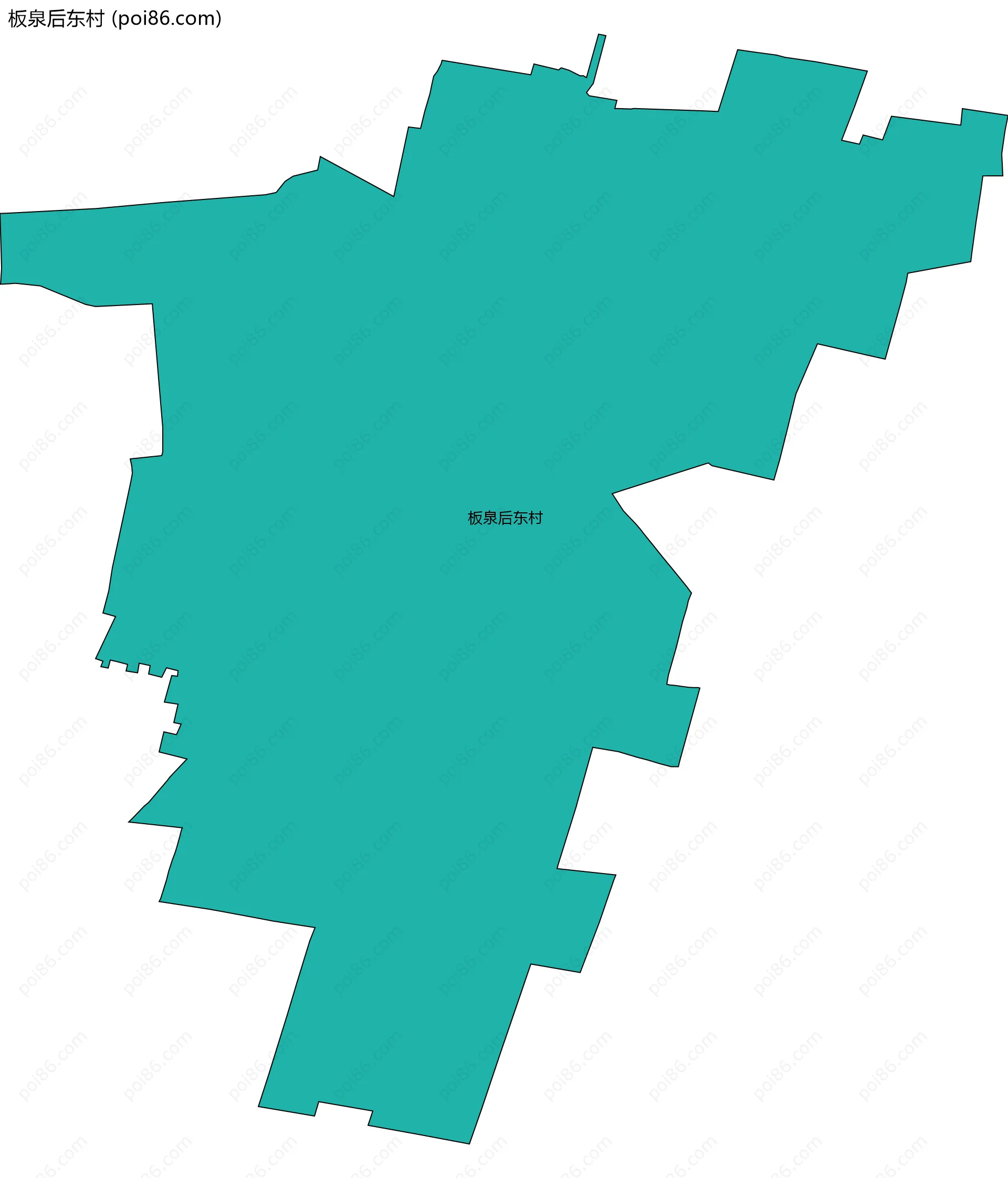 板泉后东村边界地图