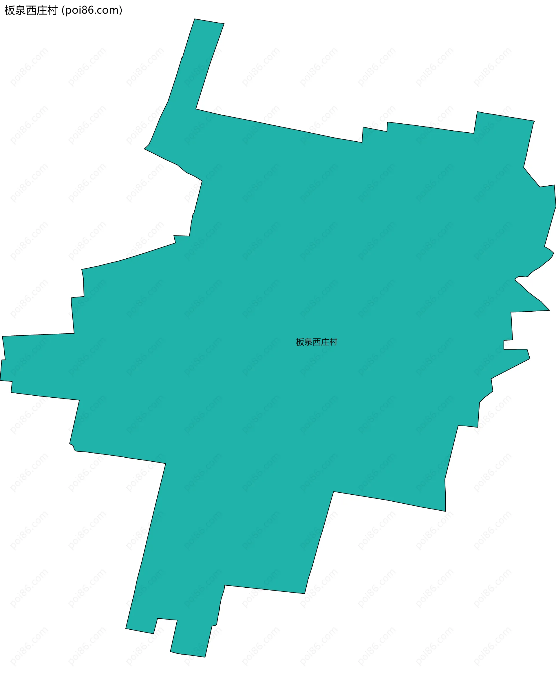 板泉西庄村边界地图