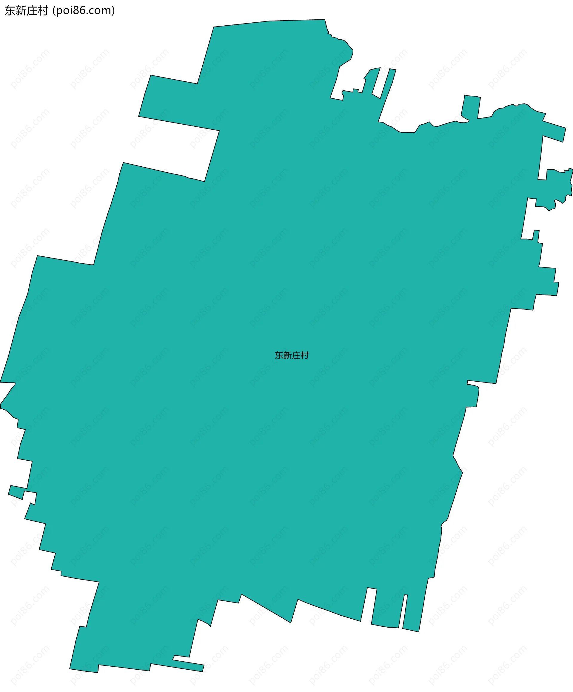 东新庄村边界地图