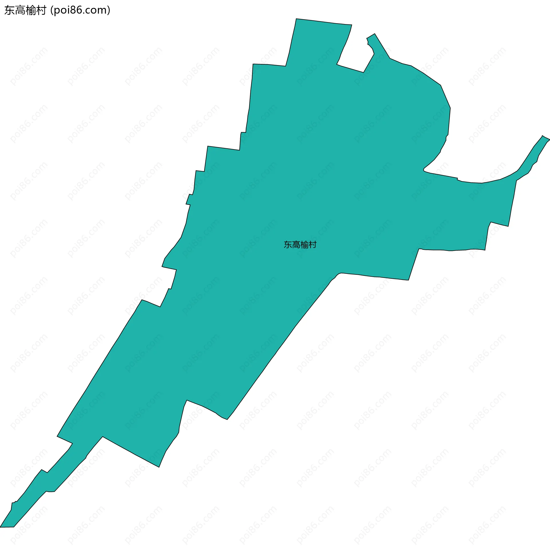 东高榆村边界地图