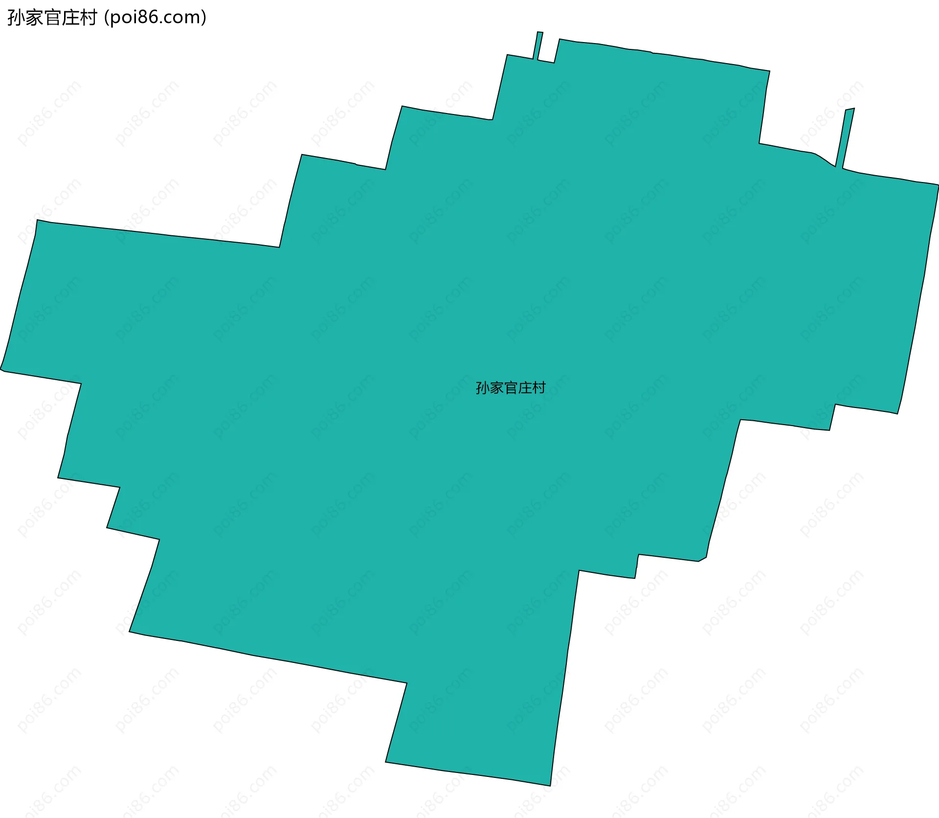 孙家官庄村边界地图