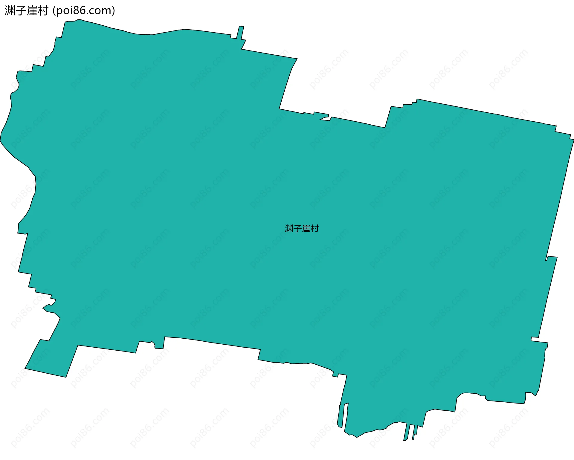 渊子崖村边界地图