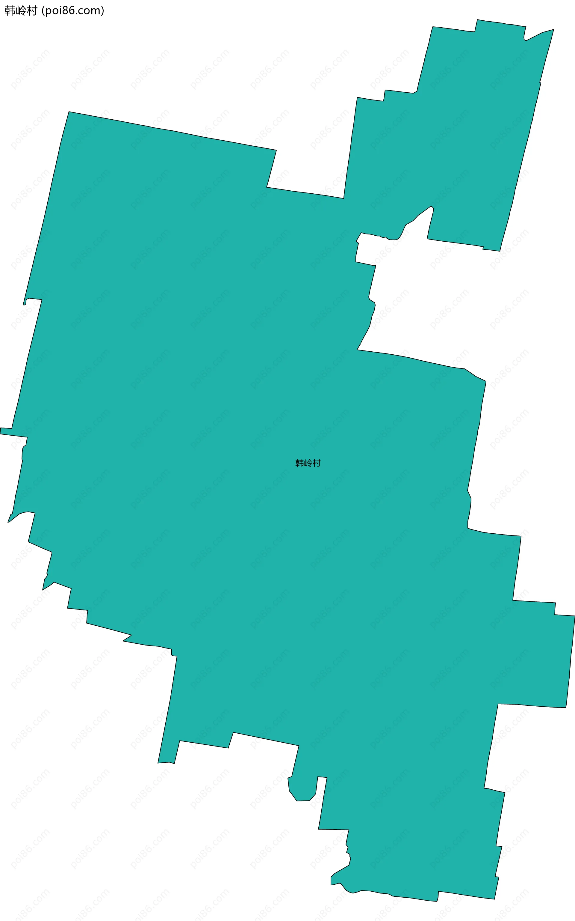 韩岭村边界地图