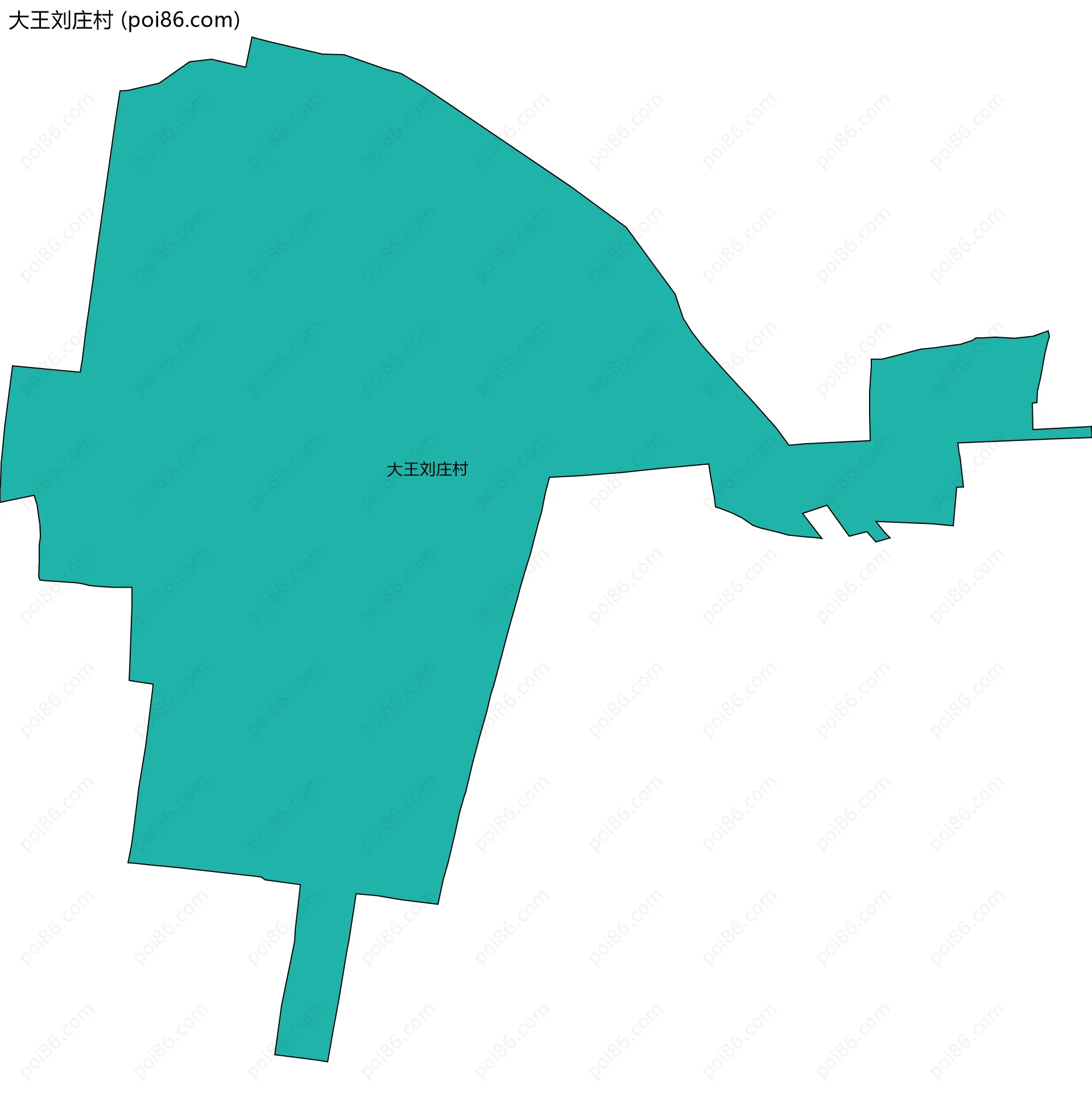 大王刘庄村边界地图
