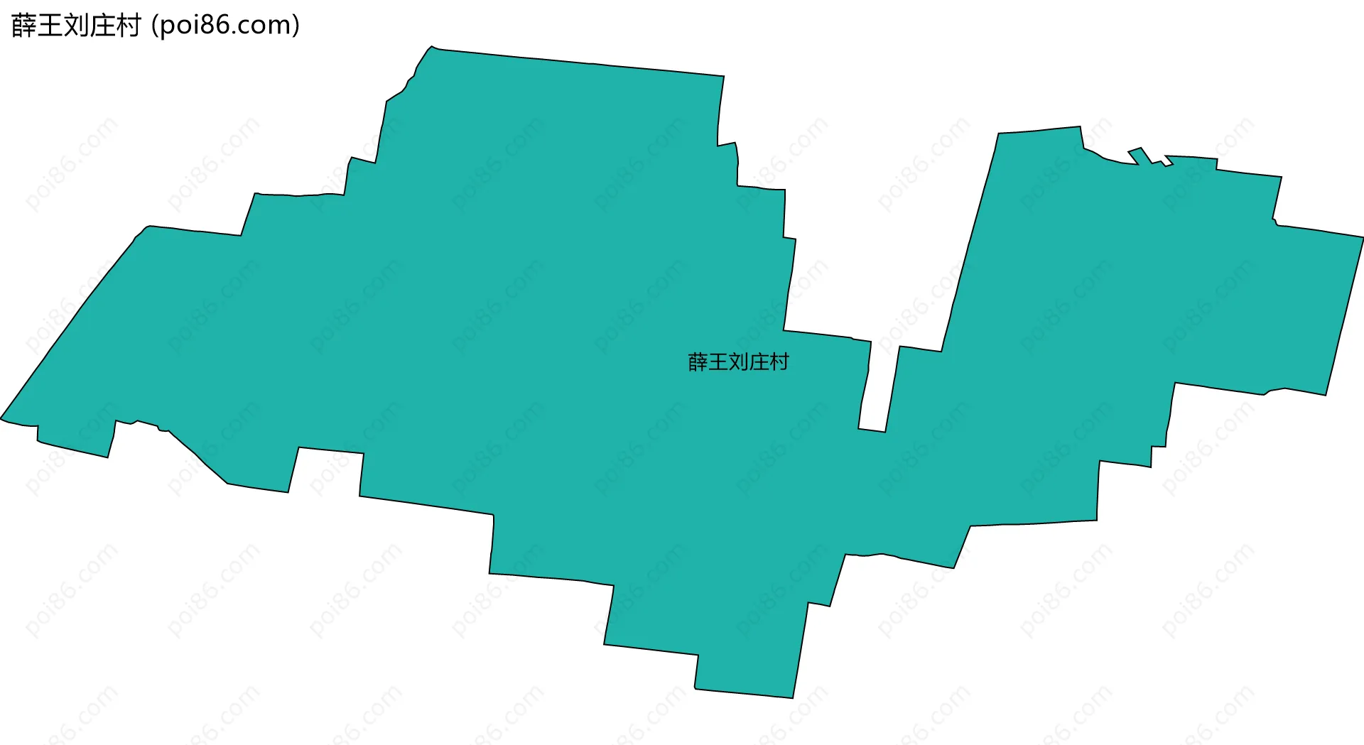 薛王刘庄村边界地图