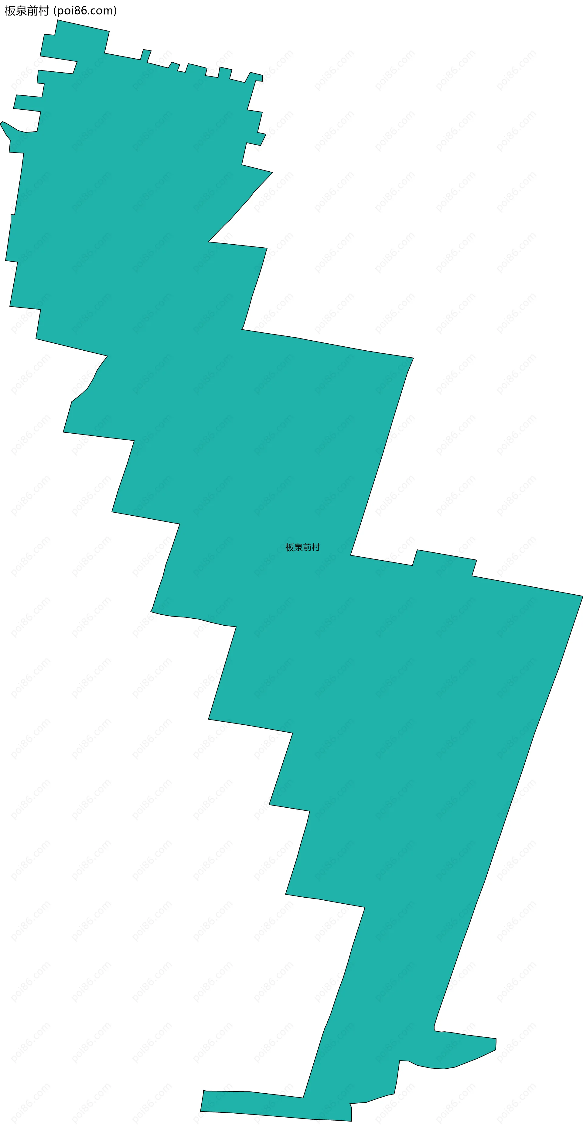 板泉前村边界地图