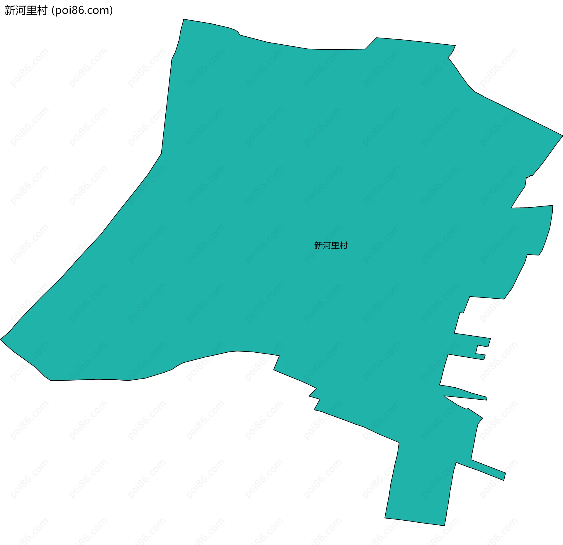 新河里村边界地图