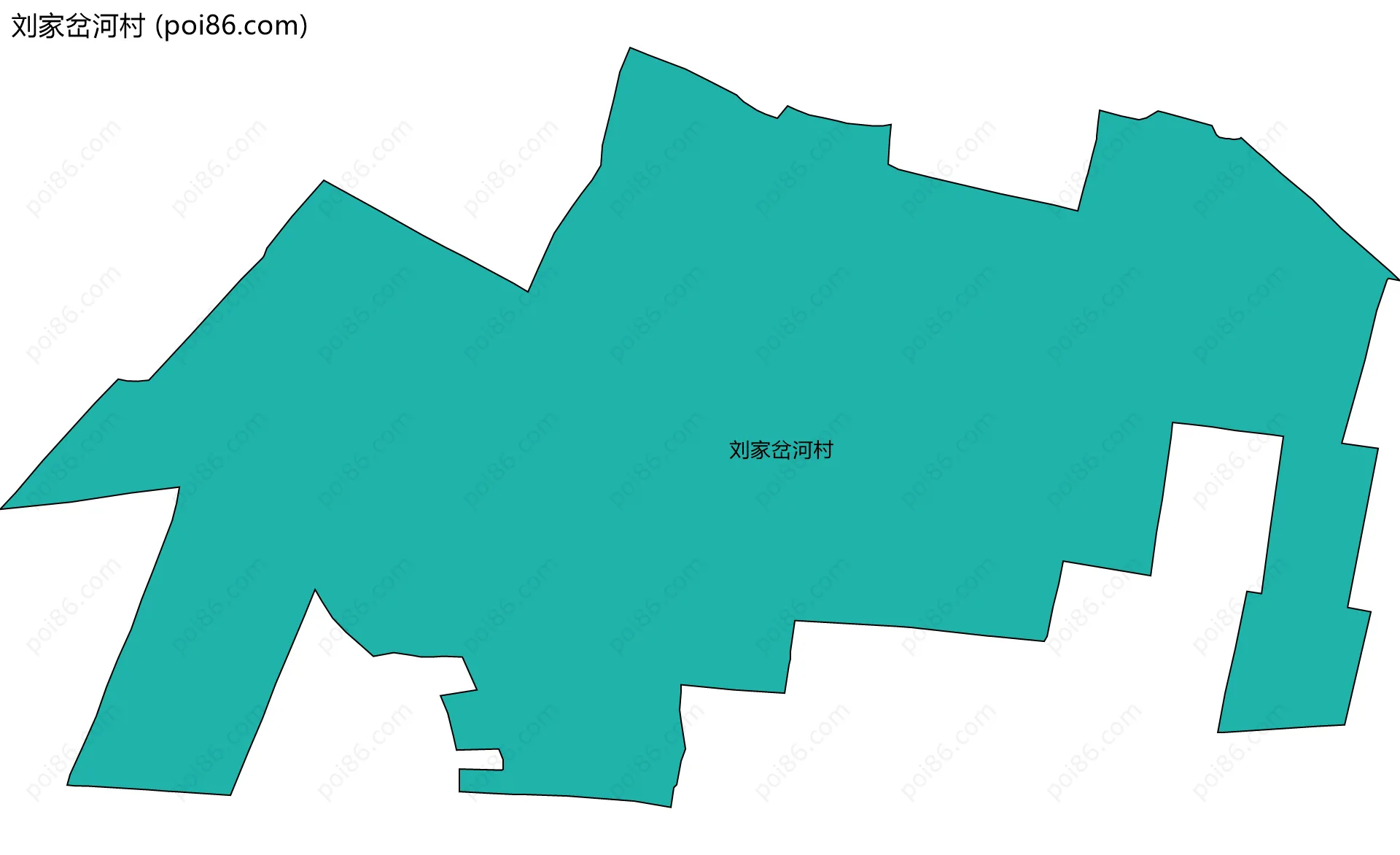 刘家岔河村边界地图