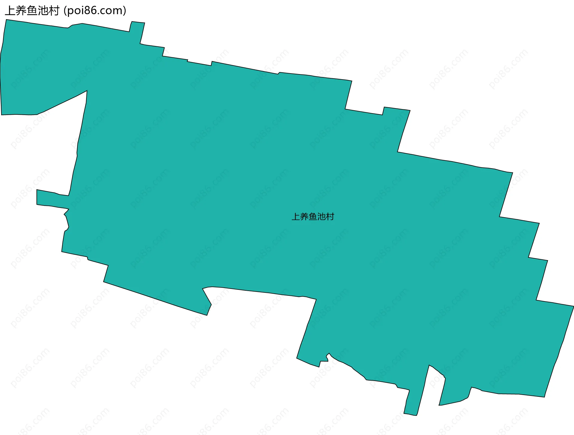 上养鱼池村边界地图