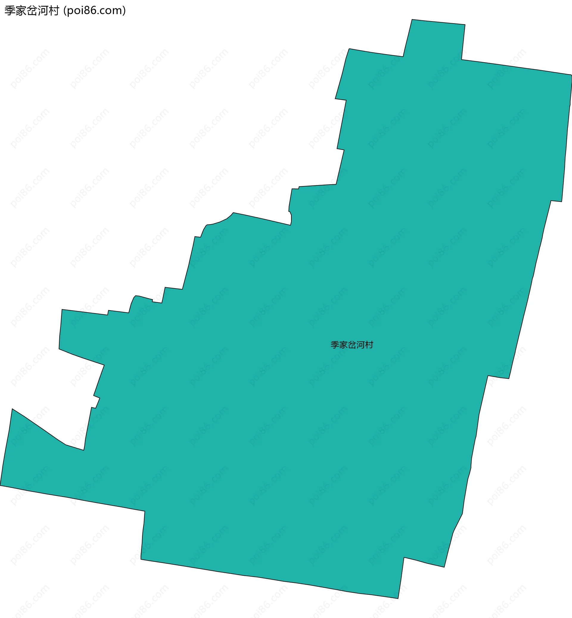 季家岔河村边界地图