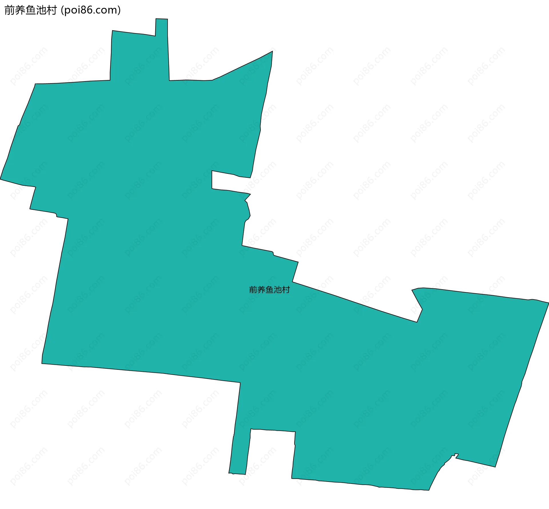 前养鱼池村边界地图