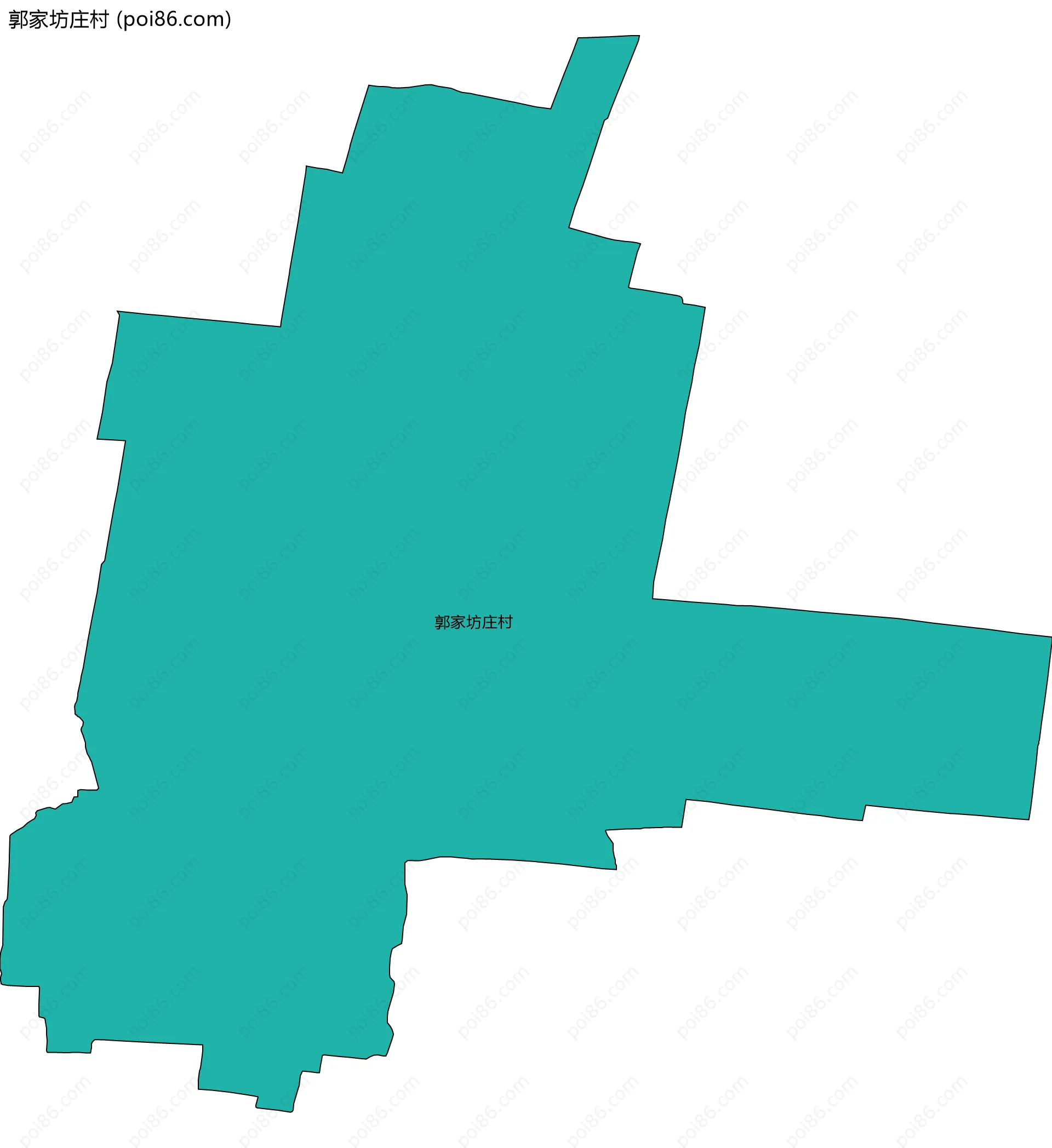 郭家坊庄村边界地图
