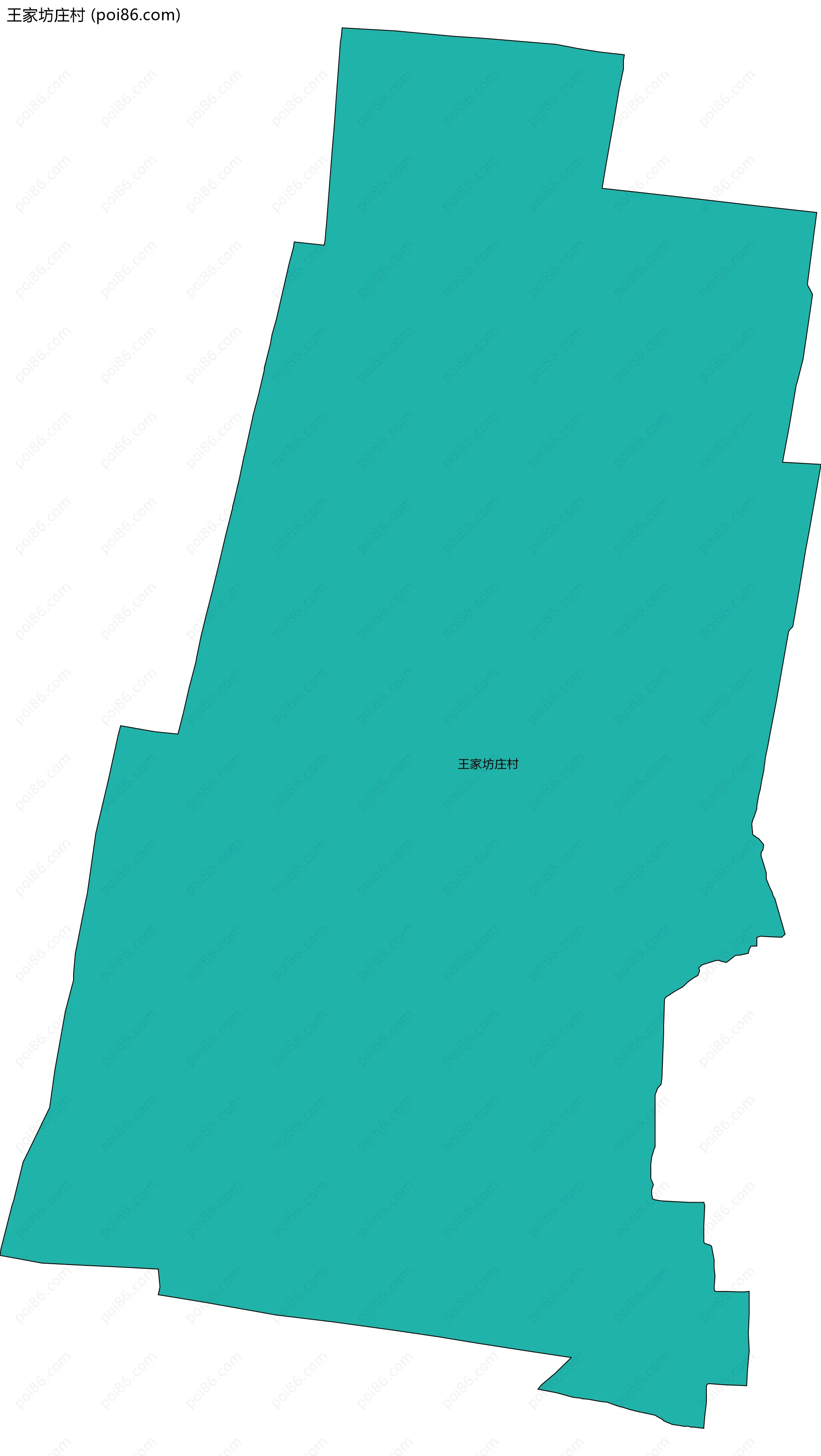 王家坊庄村边界地图
