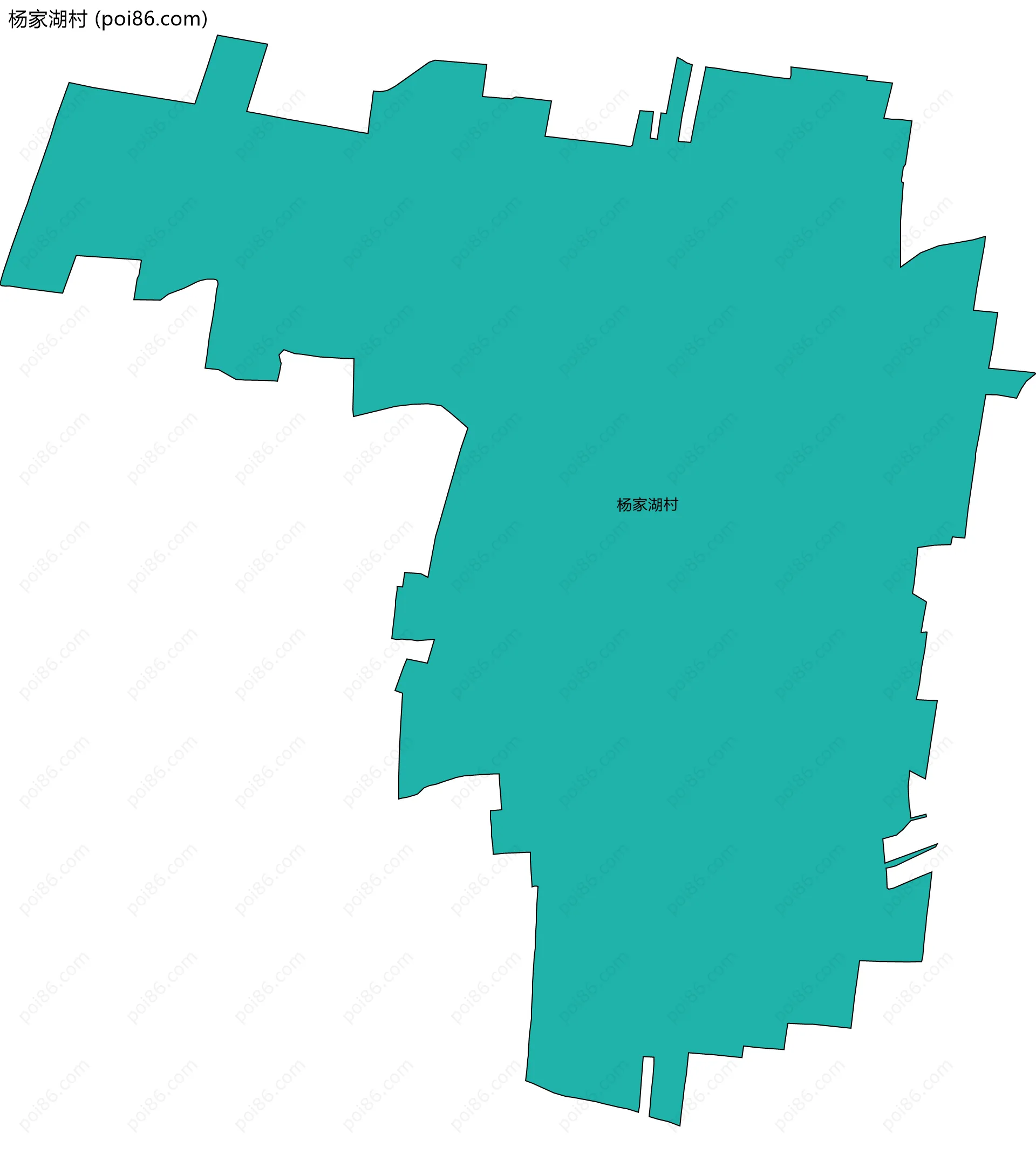 杨家湖村边界地图