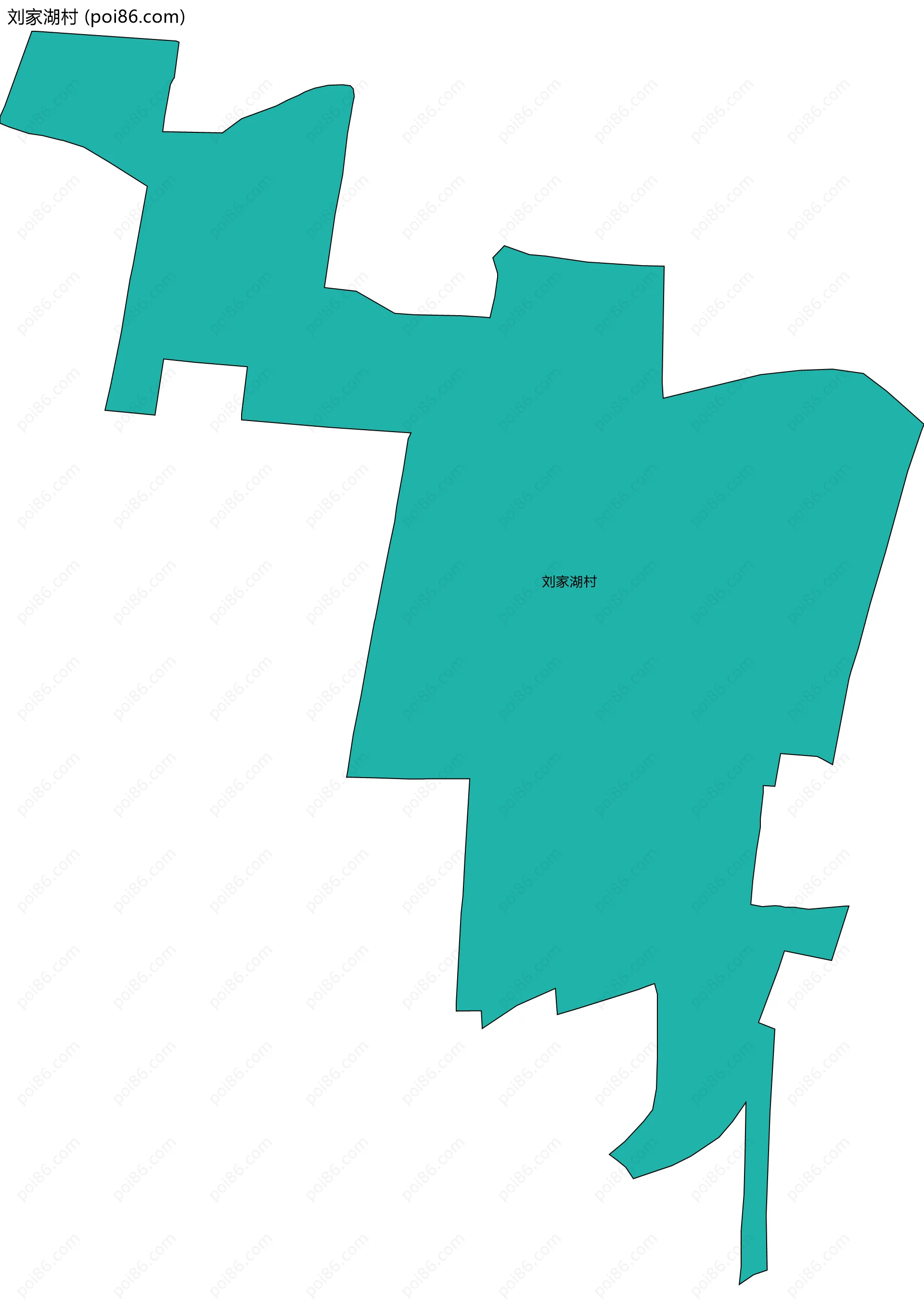 刘家湖村边界地图