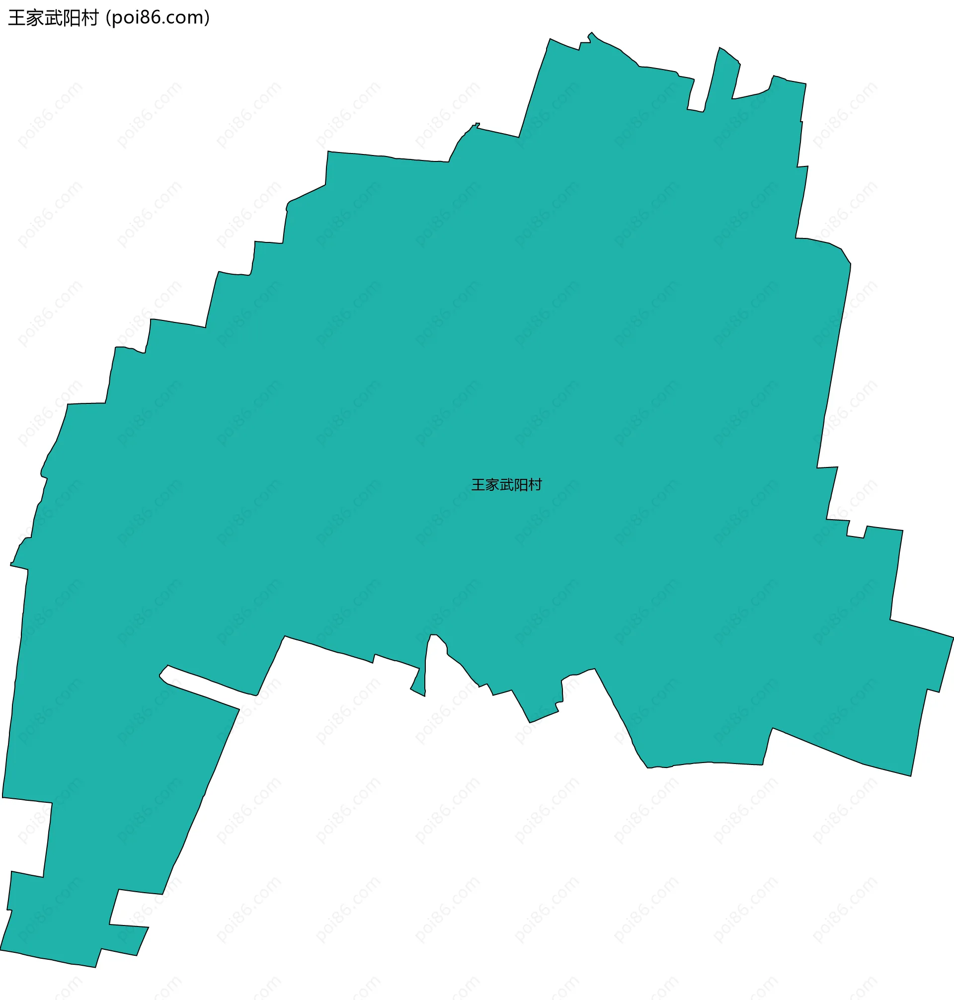 王家武阳村边界地图