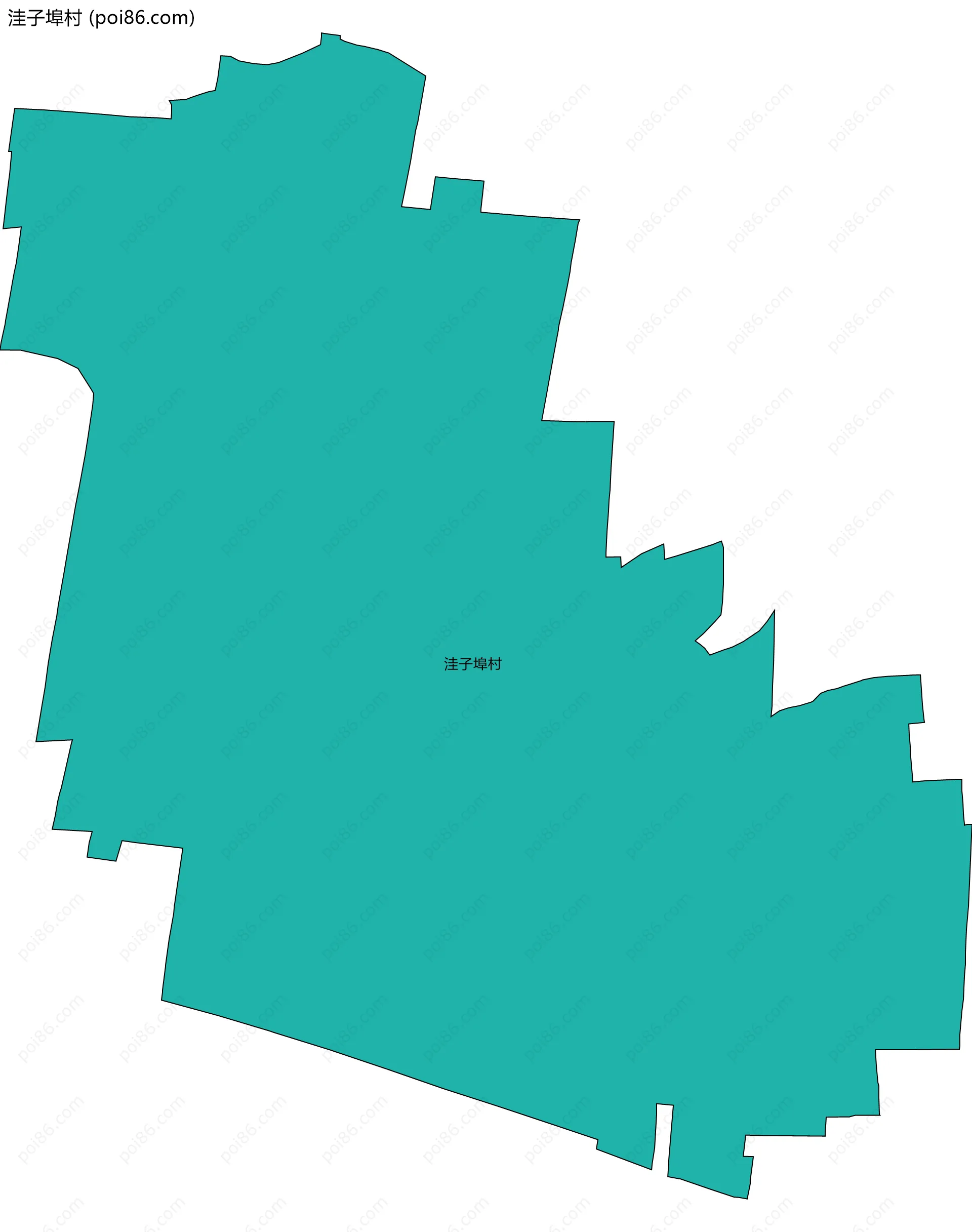 洼子埠村边界地图