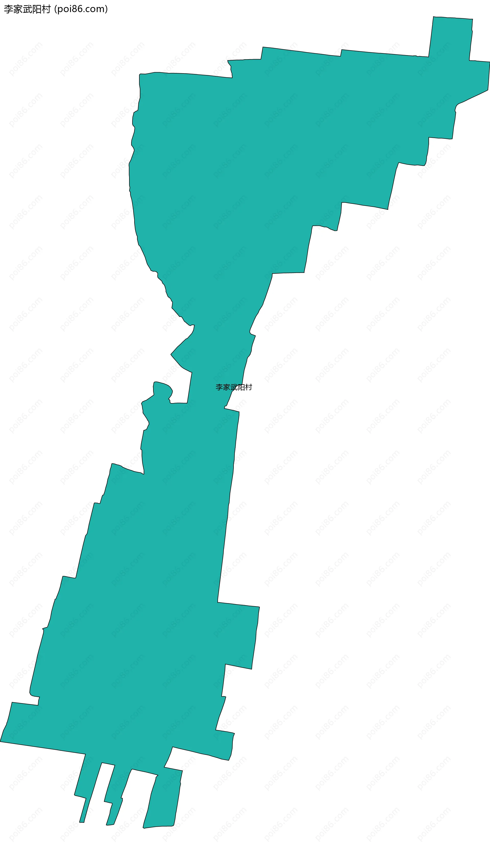 李家武阳村边界地图