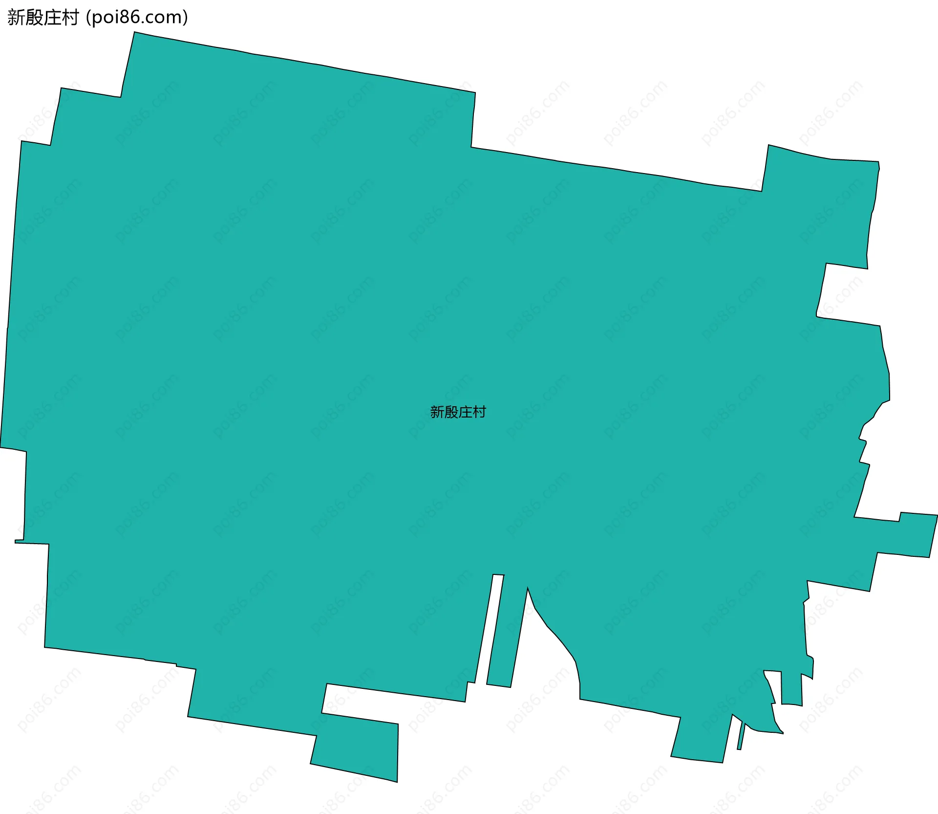 新殷庄村边界地图