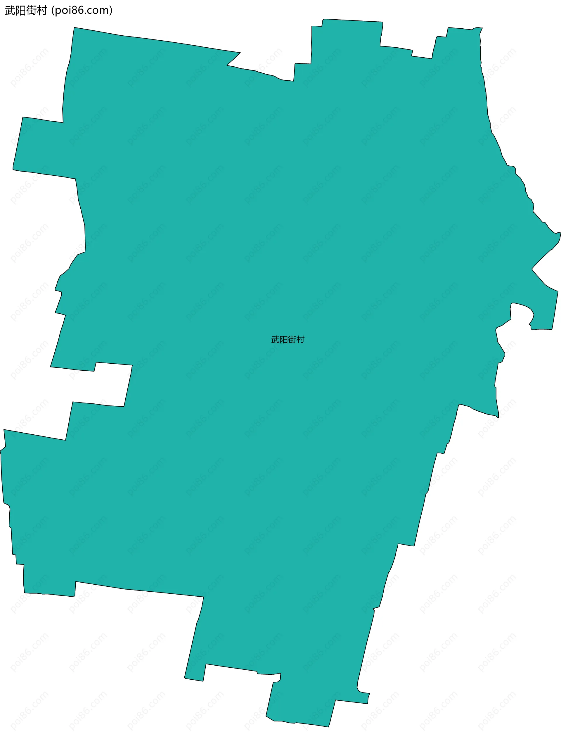 武阳街村边界地图