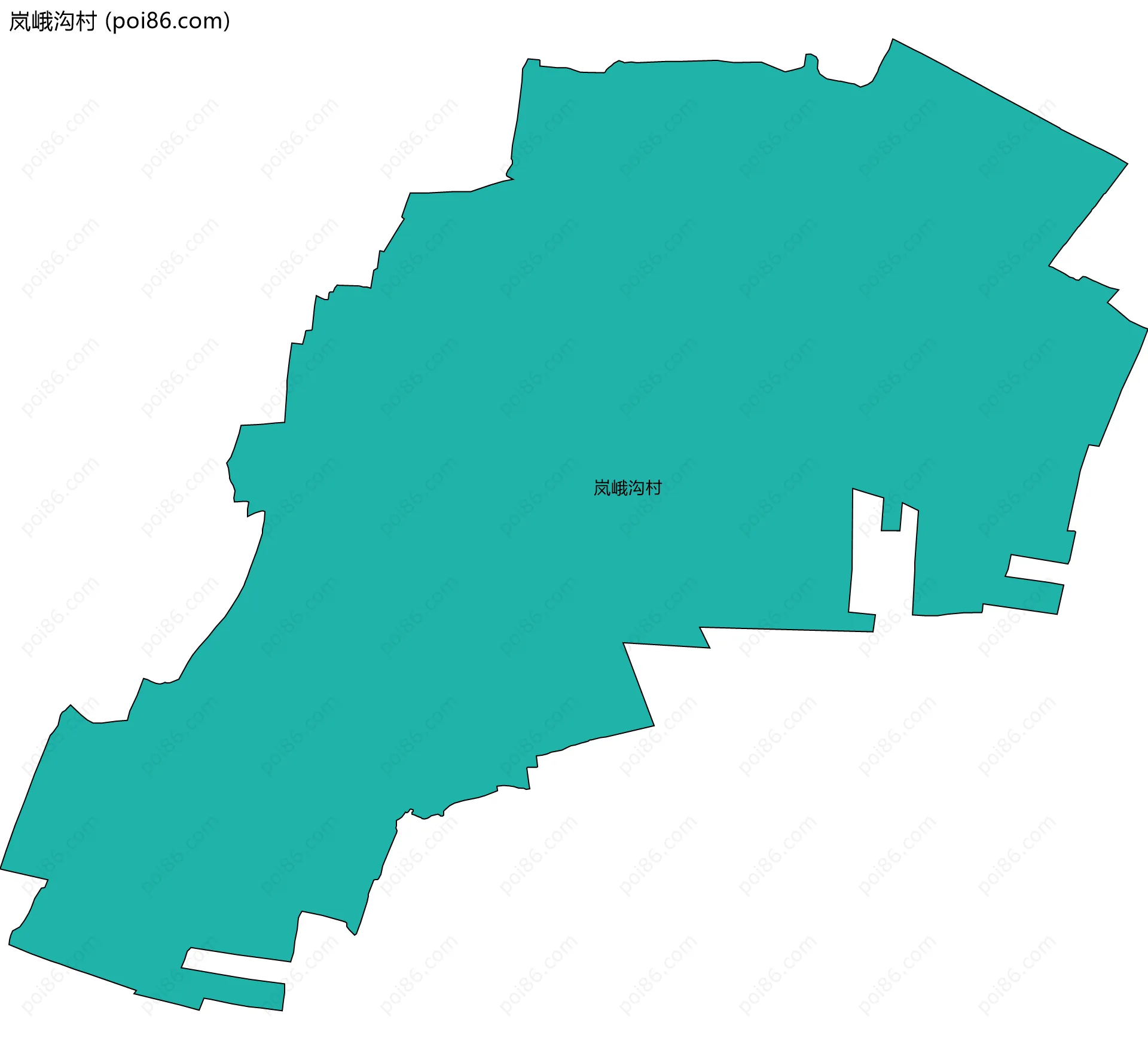 岚峨沟村边界地图