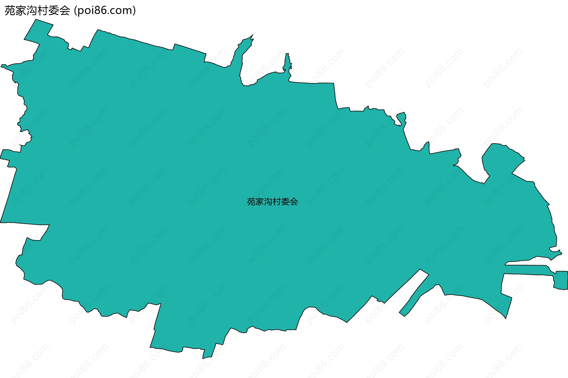 苑家沟村委会边界地图