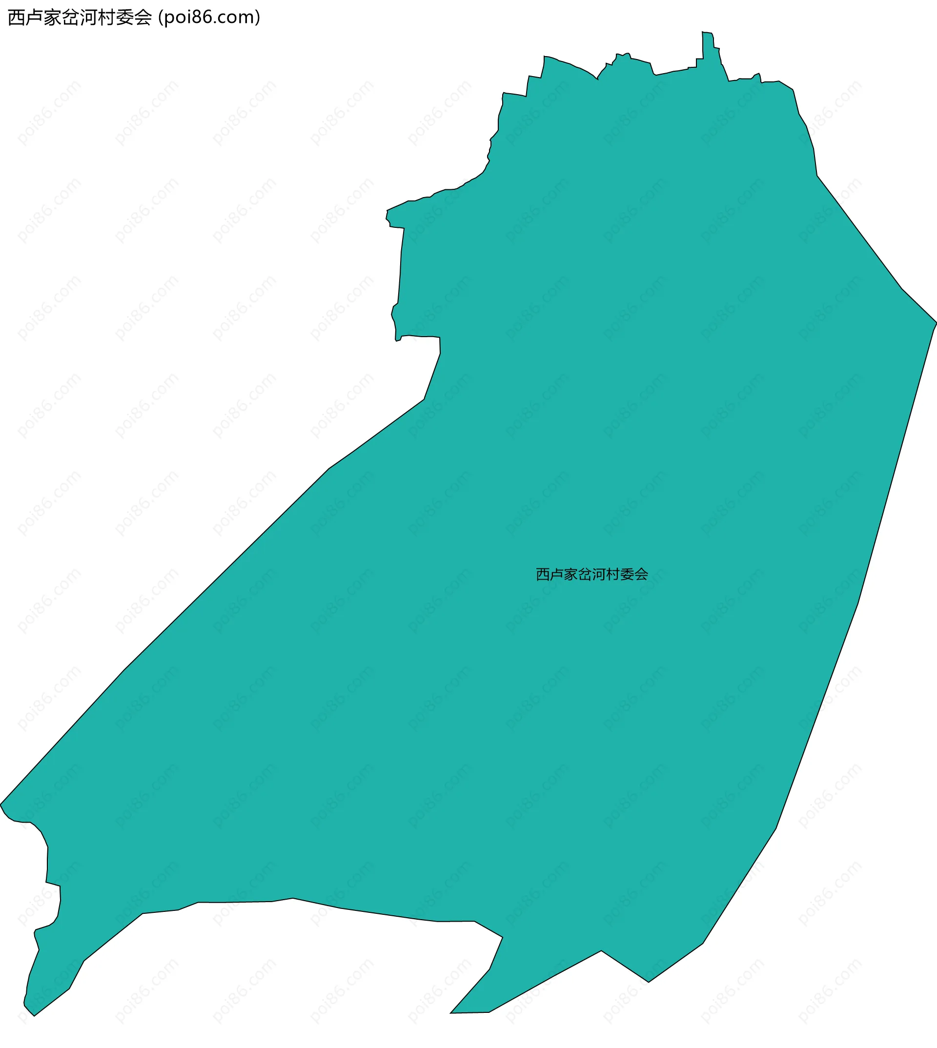 西卢家岔河村委会边界地图