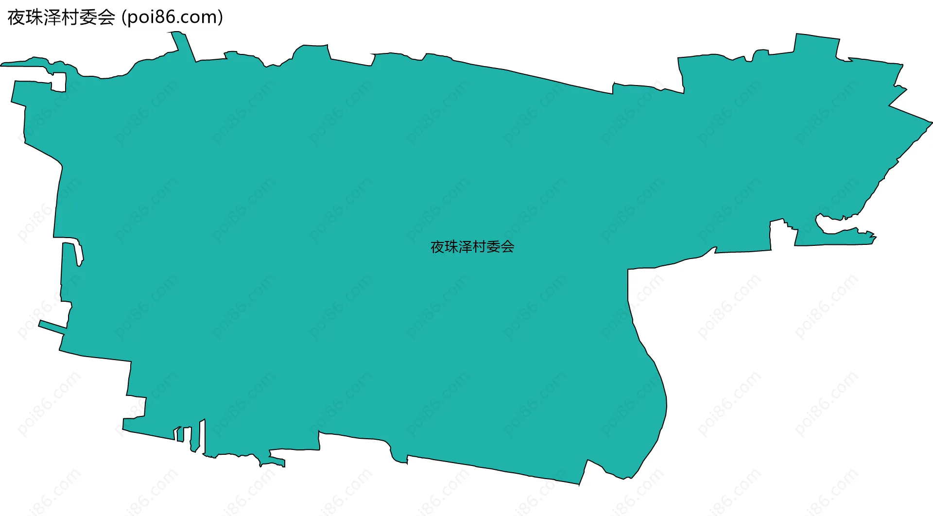 夜珠泽村委会边界地图
