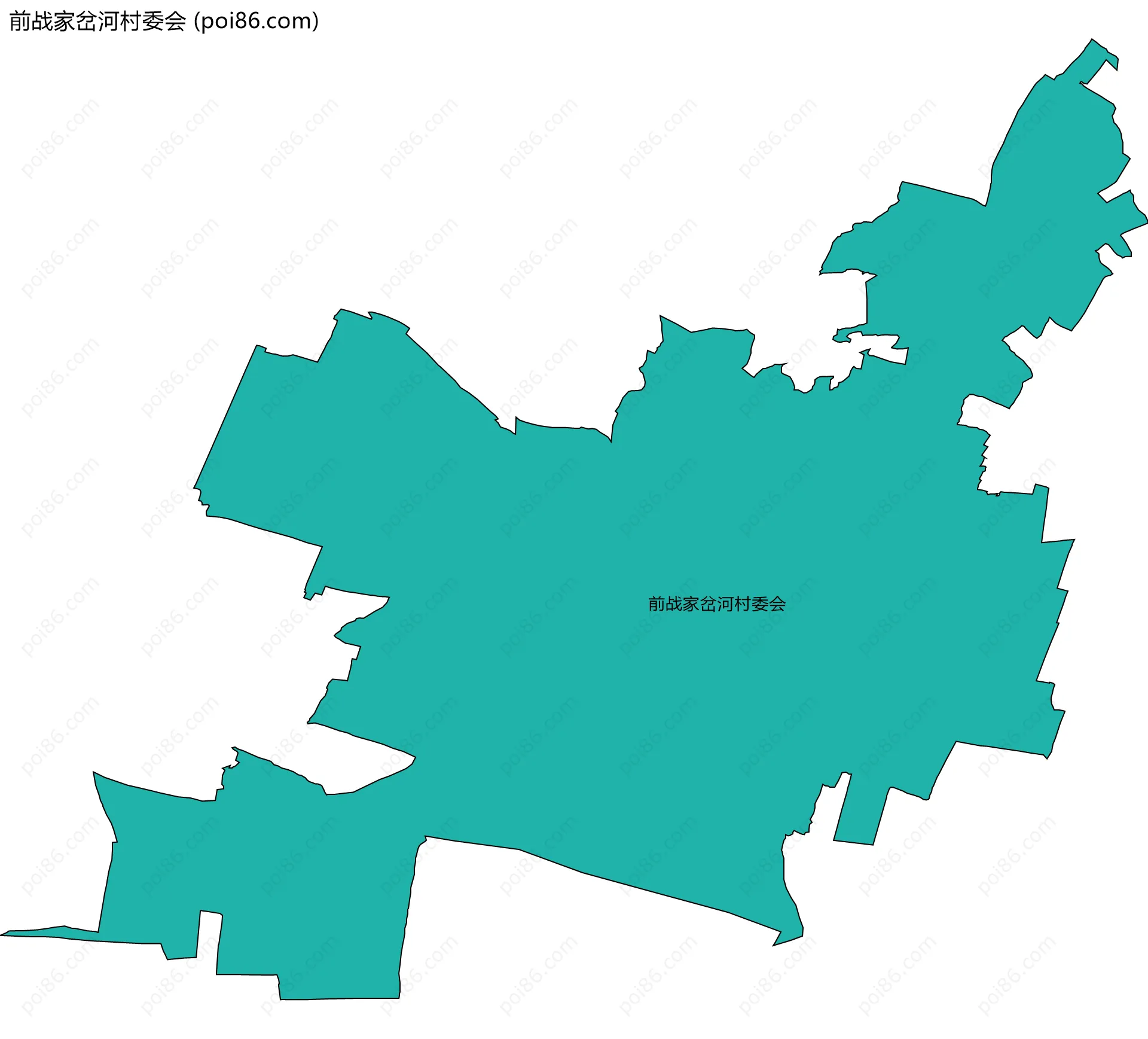 前战家岔河村委会边界地图