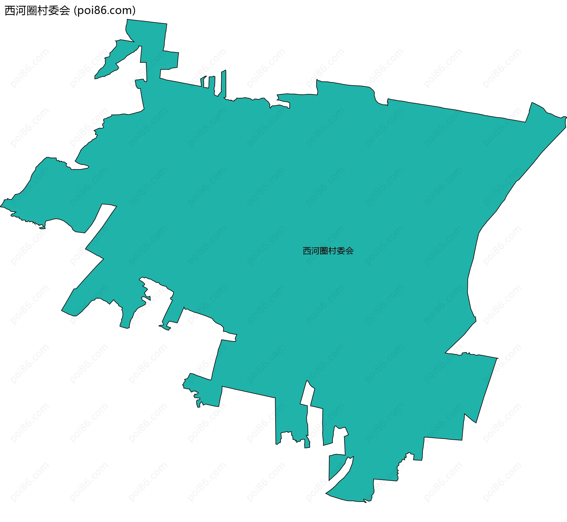 西河圈村委会边界地图