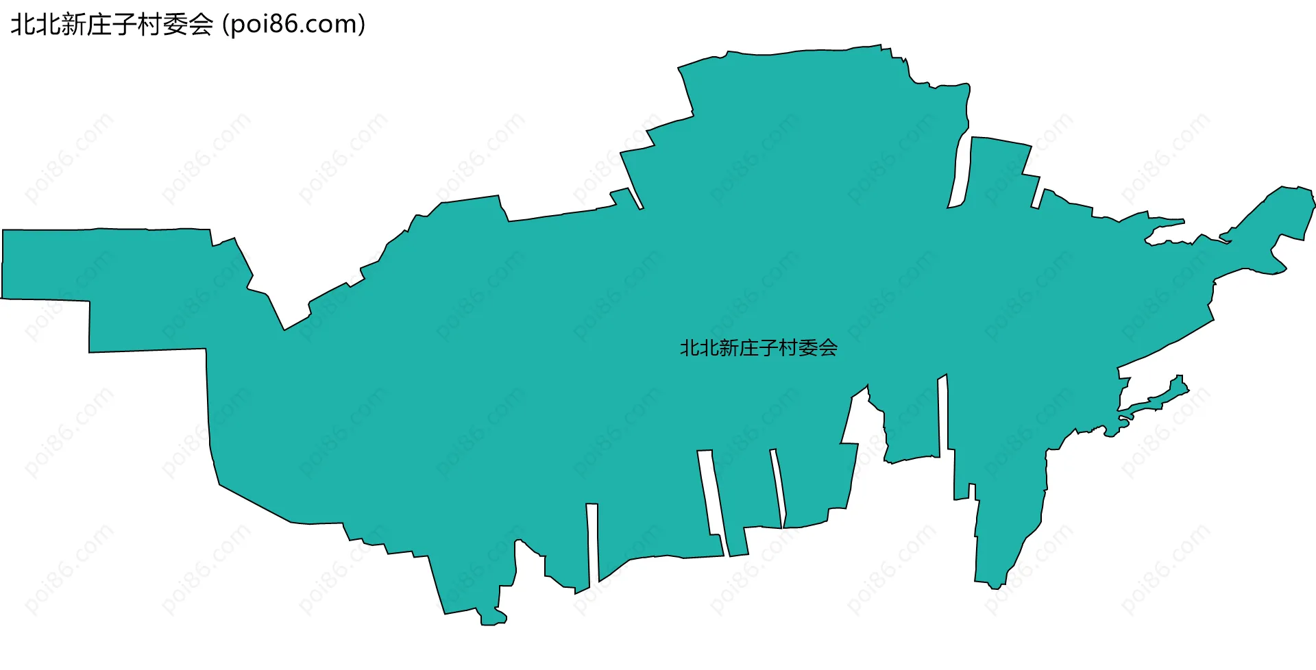 北北新庄子村委会边界地图