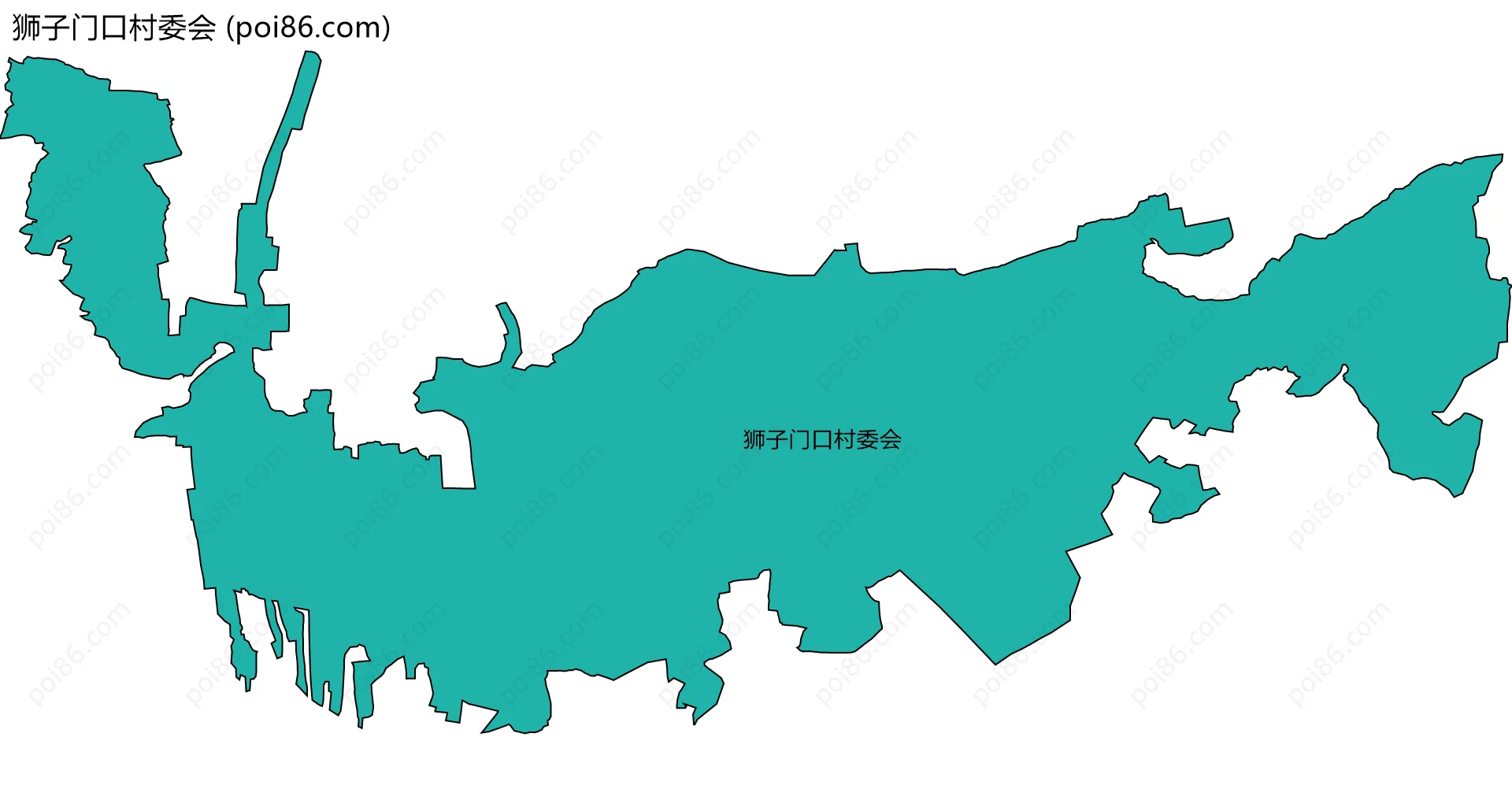 狮子门口村委会边界地图
