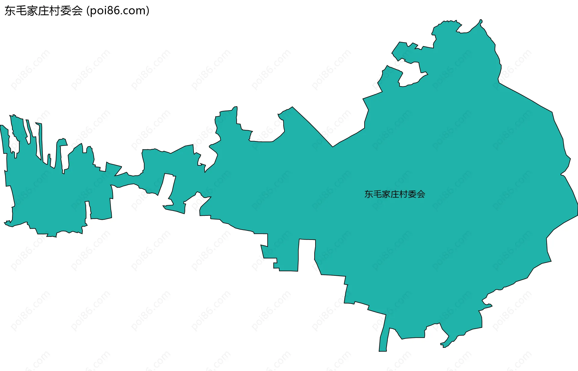 东毛家庄村委会边界地图