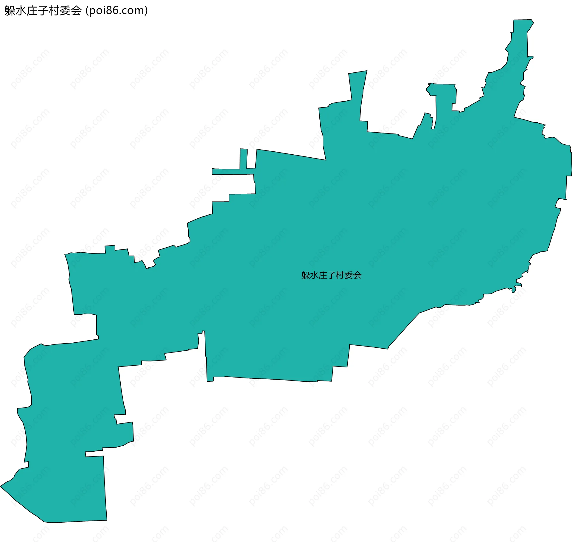 躲水庄子村委会边界地图