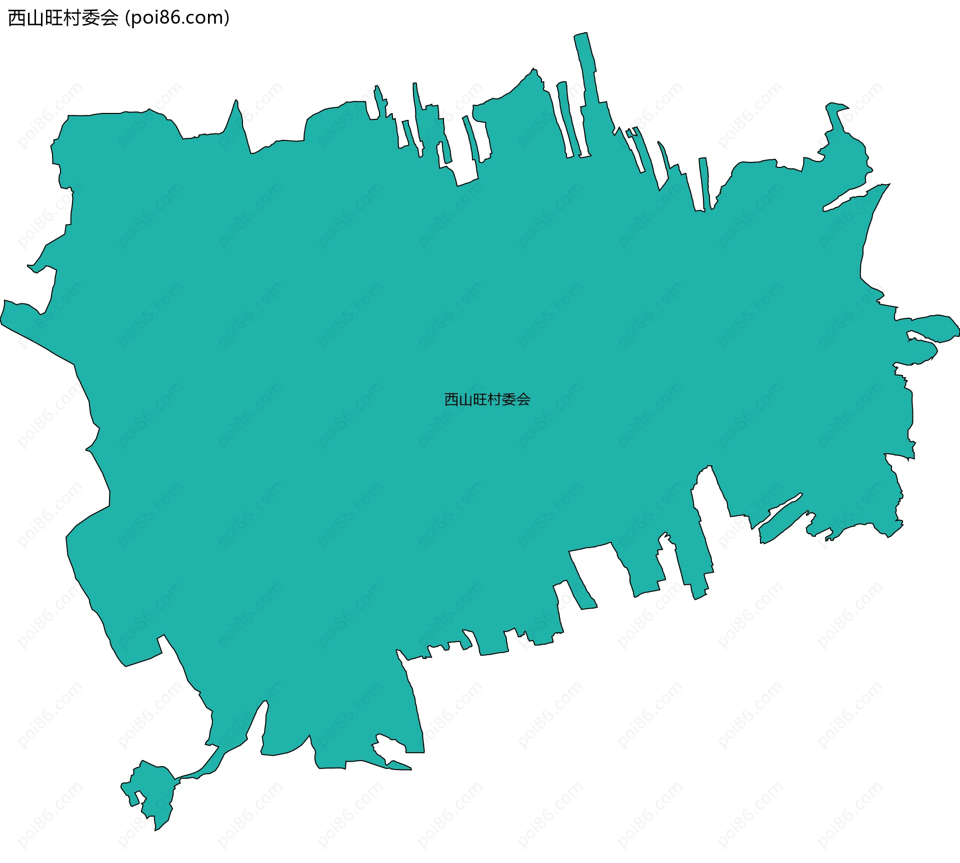 西山旺村委会边界地图