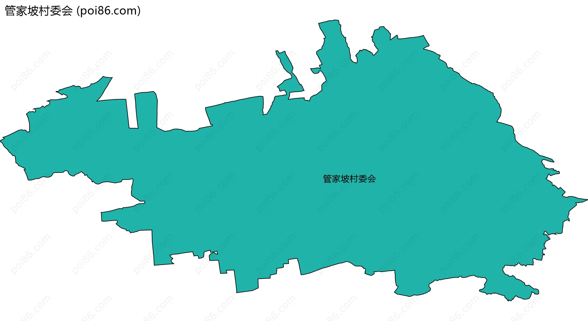 管家坡村委会边界地图