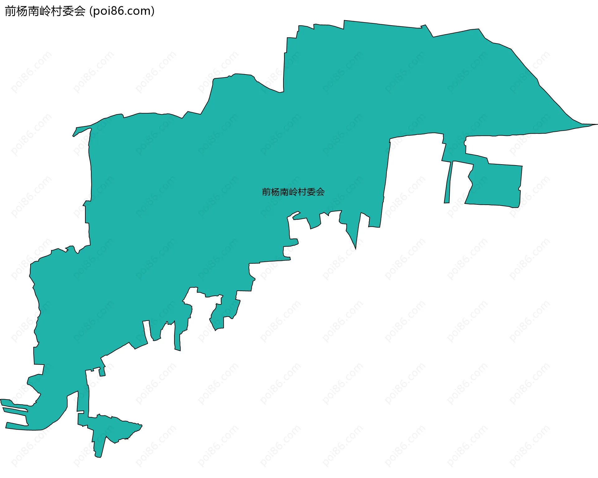 前杨南岭村委会边界地图