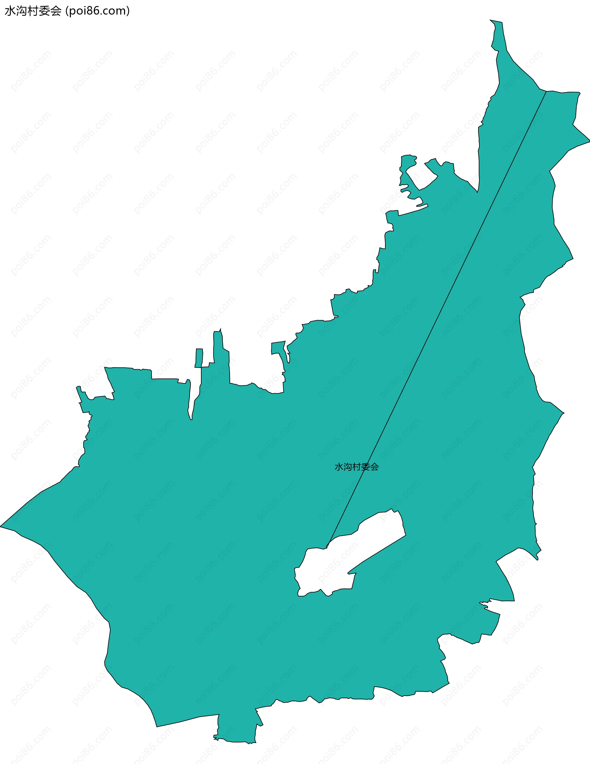 水沟村委会边界地图