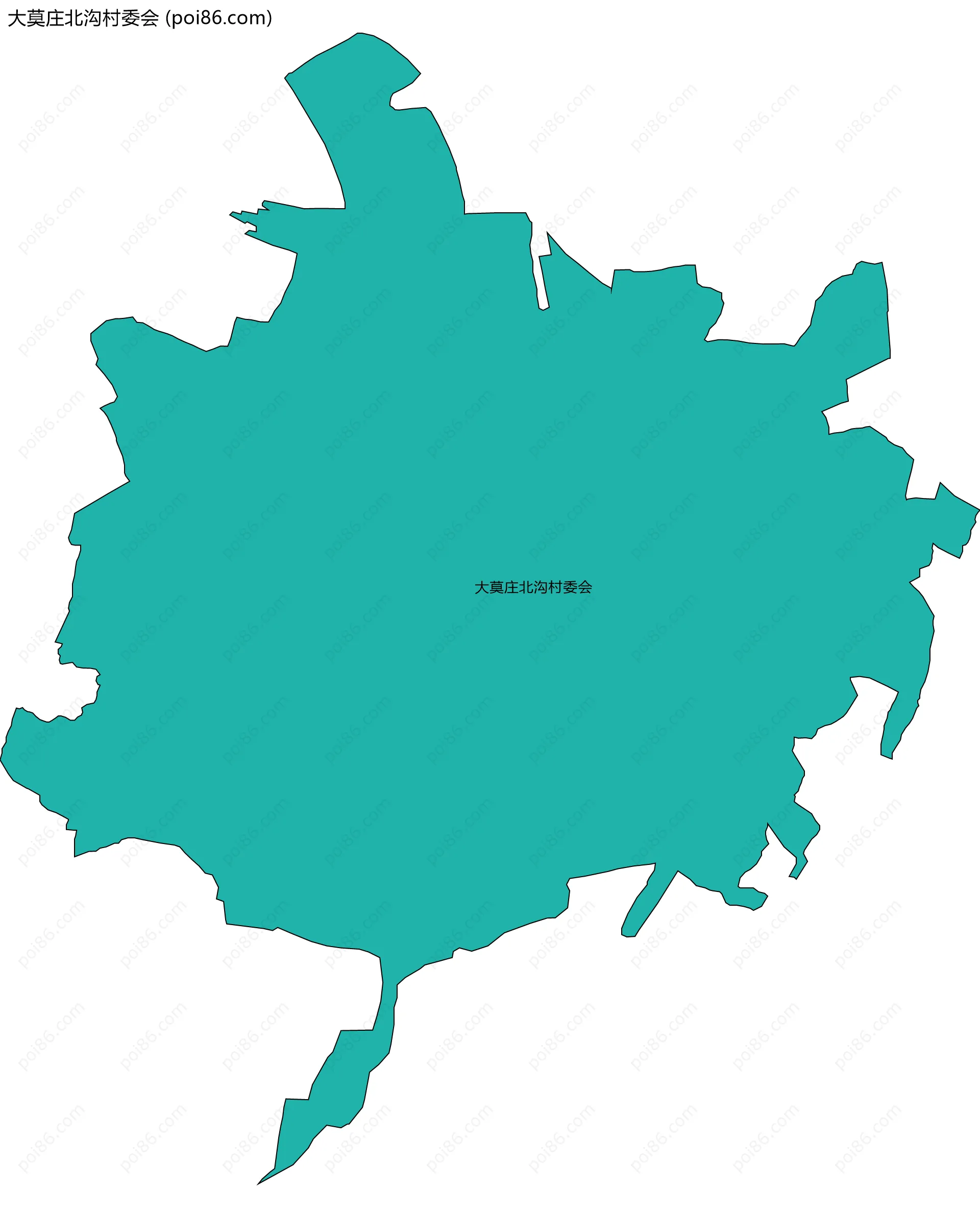大莫庄北沟村委会边界地图
