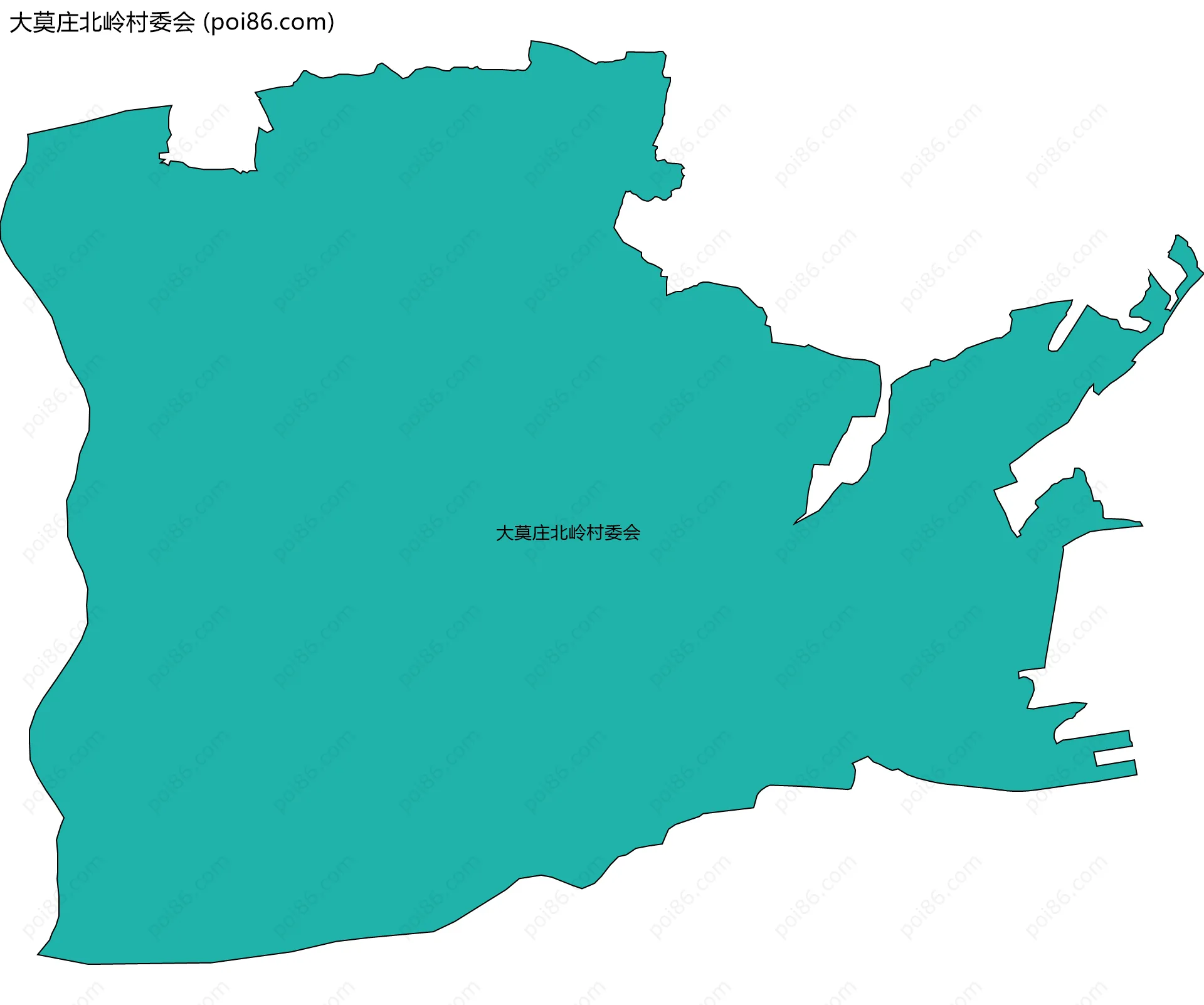 大莫庄北岭村委会边界地图