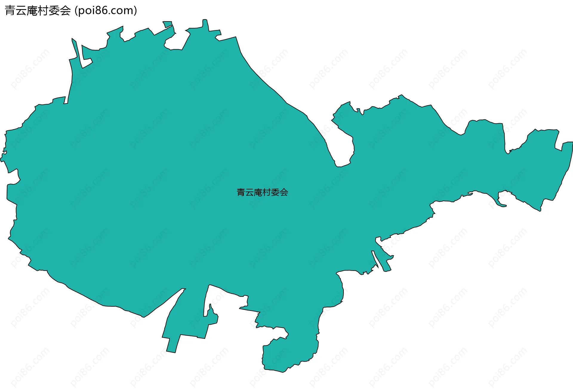 青云庵村委会边界地图