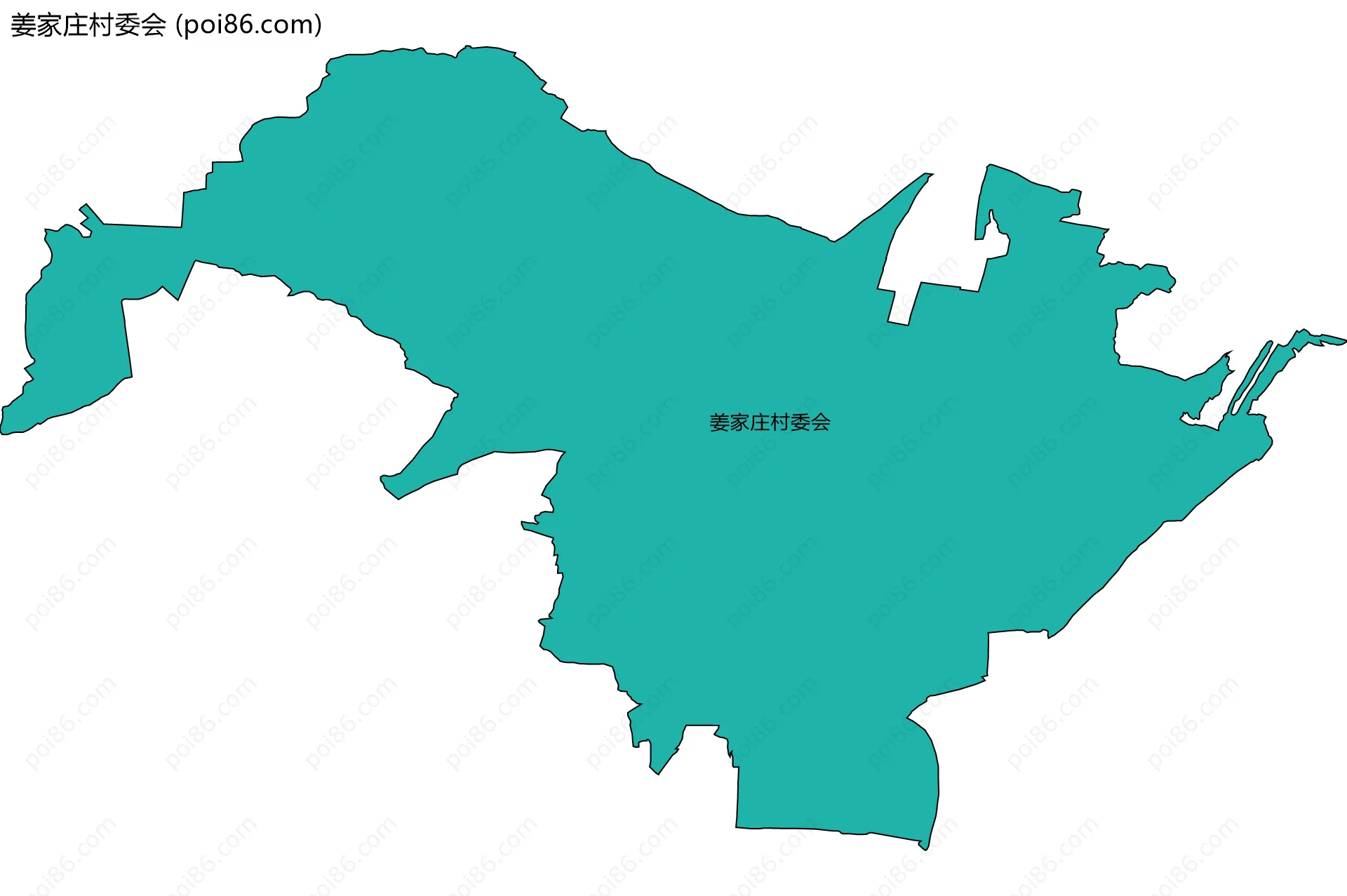 姜家庄村委会边界地图