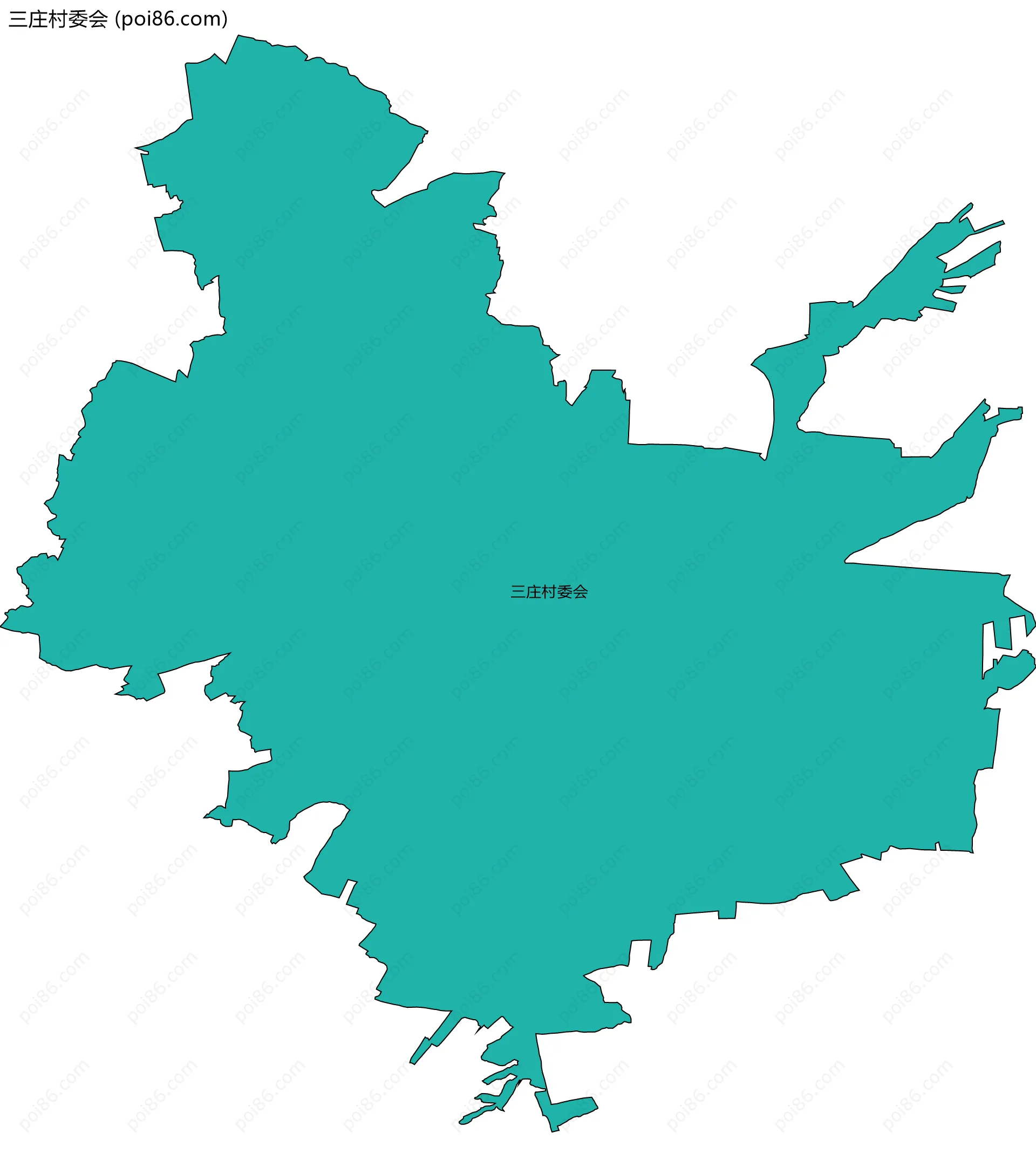 三庄村委会边界地图