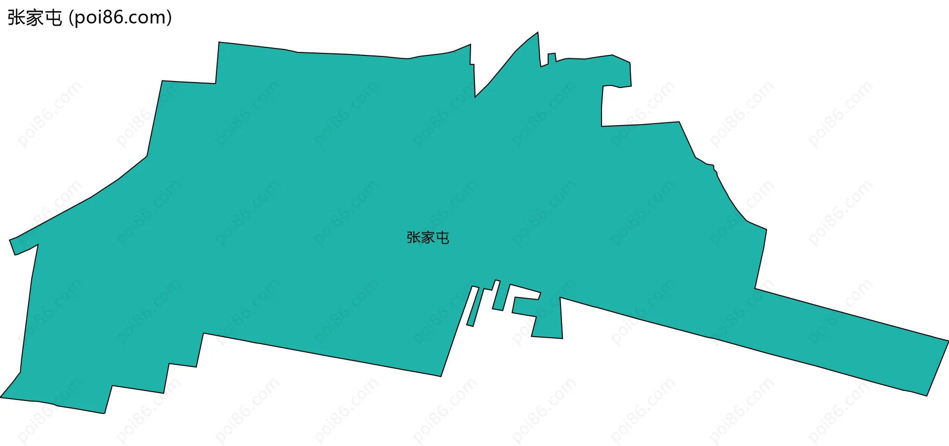 张家屯边界地图