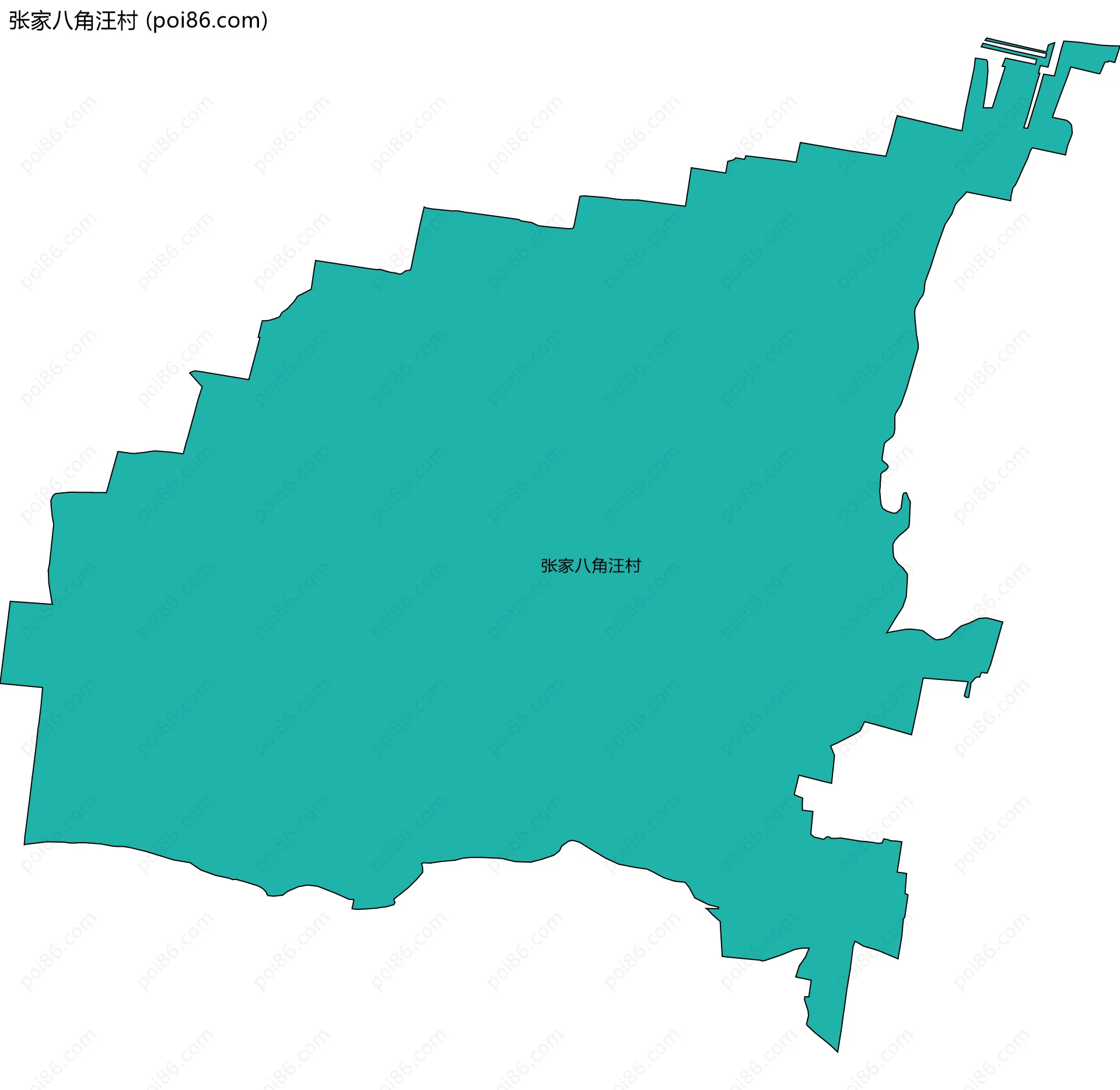 张家八角汪村边界地图