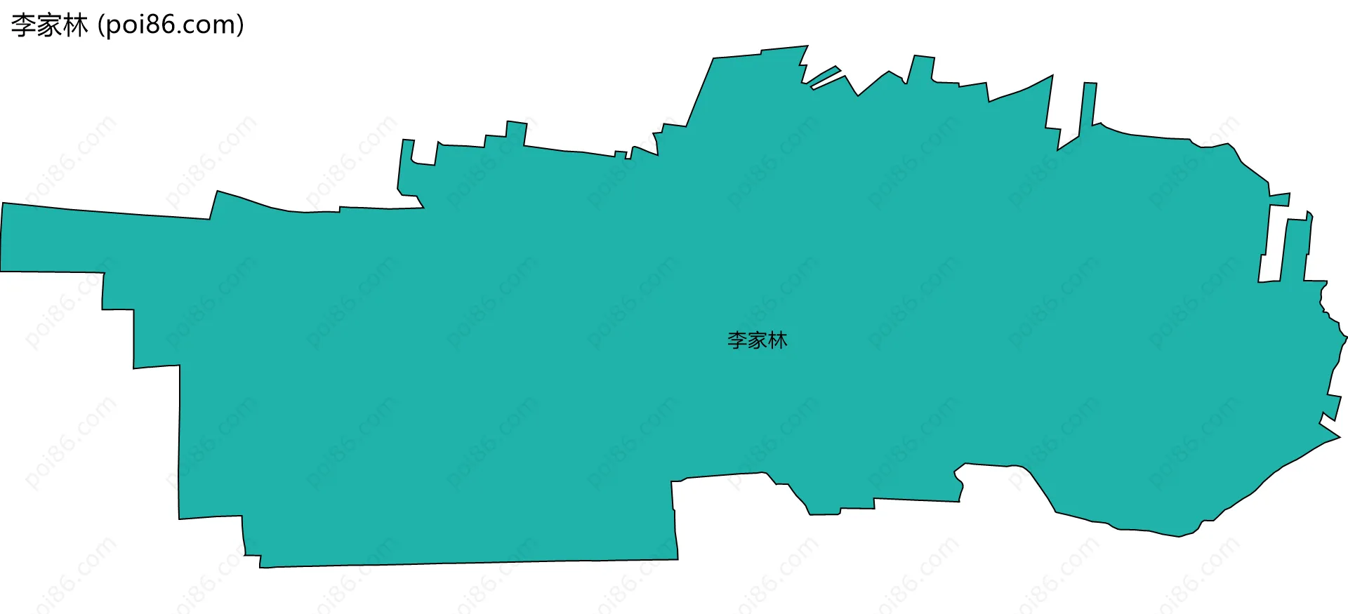 李家林边界地图